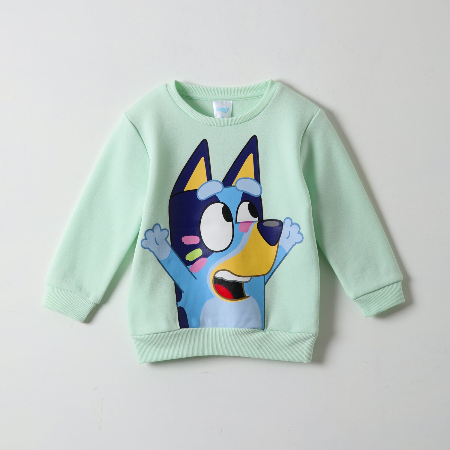 Poleron Cerrado Niña Messy Verde Bluey