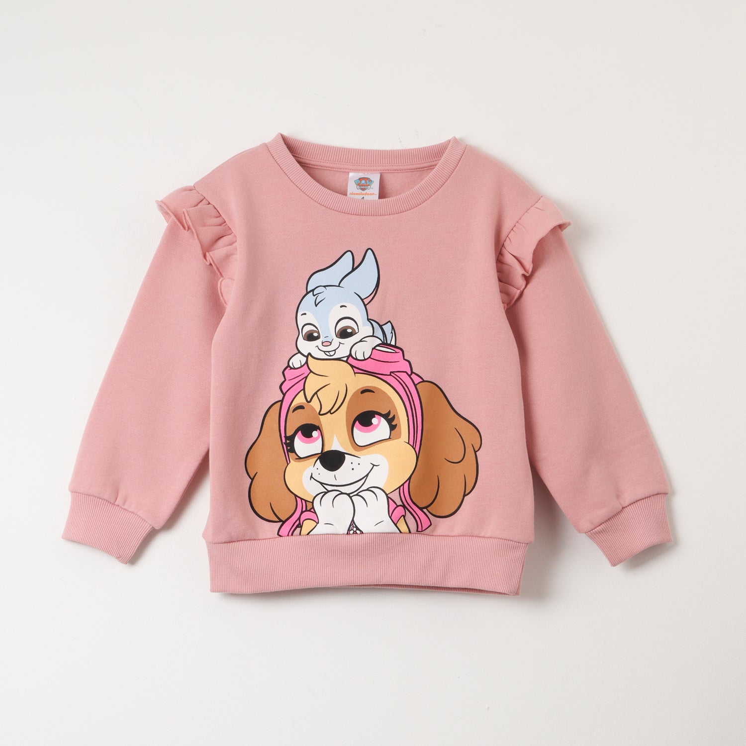 Poleron Cerrado Niña Bunny Rosado Paw Patrol
