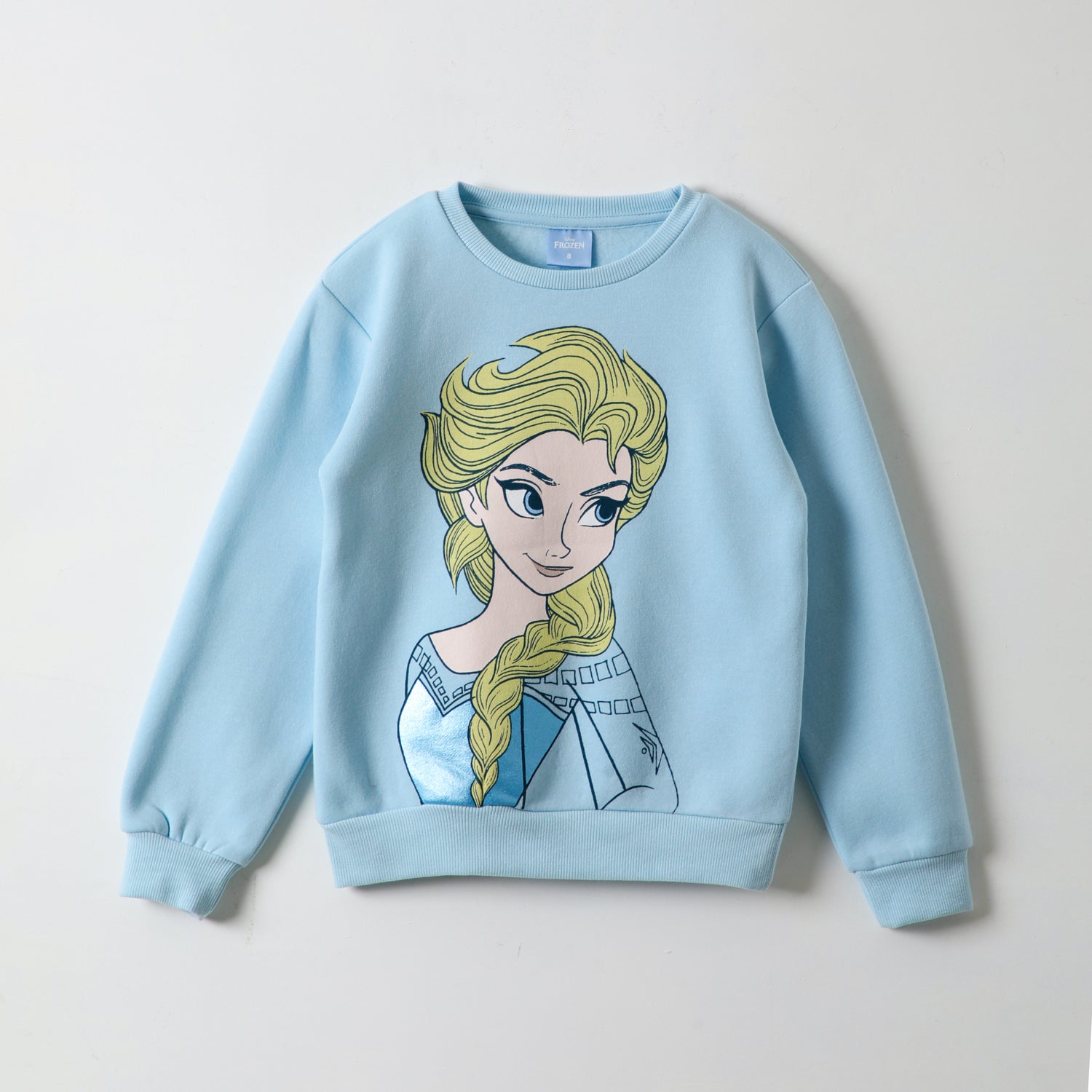 Poleron Niña Frozen Dibujo Celeste Disney