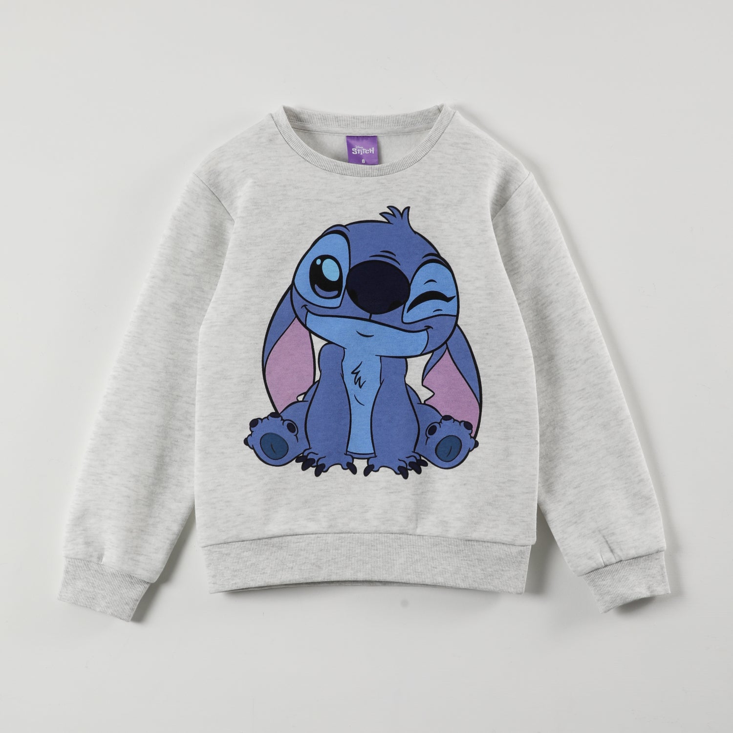 Poleron Niña Lilo & Stitch Gesto Gris Disney