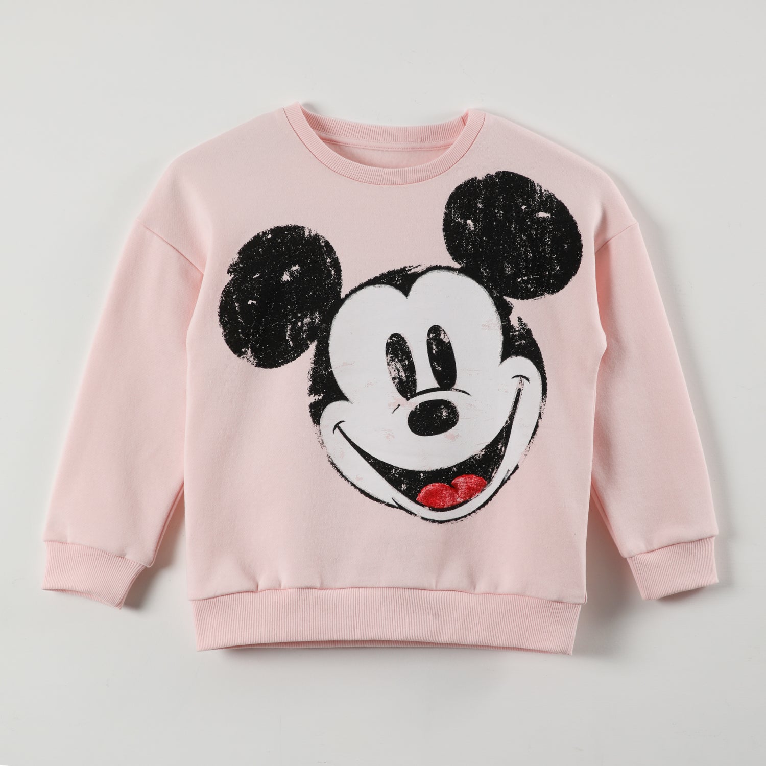 Poleron Cerrado Niña Mickey Happy Rosado Disney