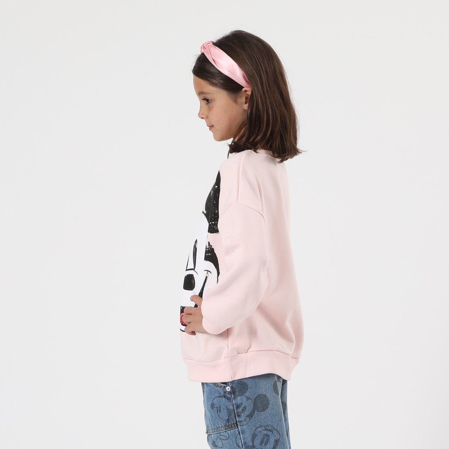 Poleron Cerrado Niña Mickey Happy Rosado Disney