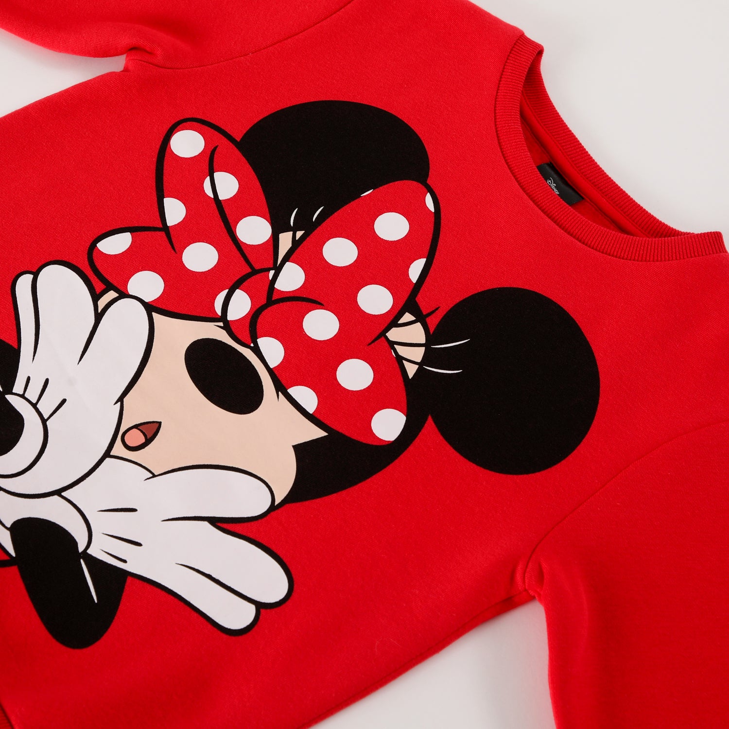 Poleron Cerrado Niña Minnie Sorpresa Rojo Disney