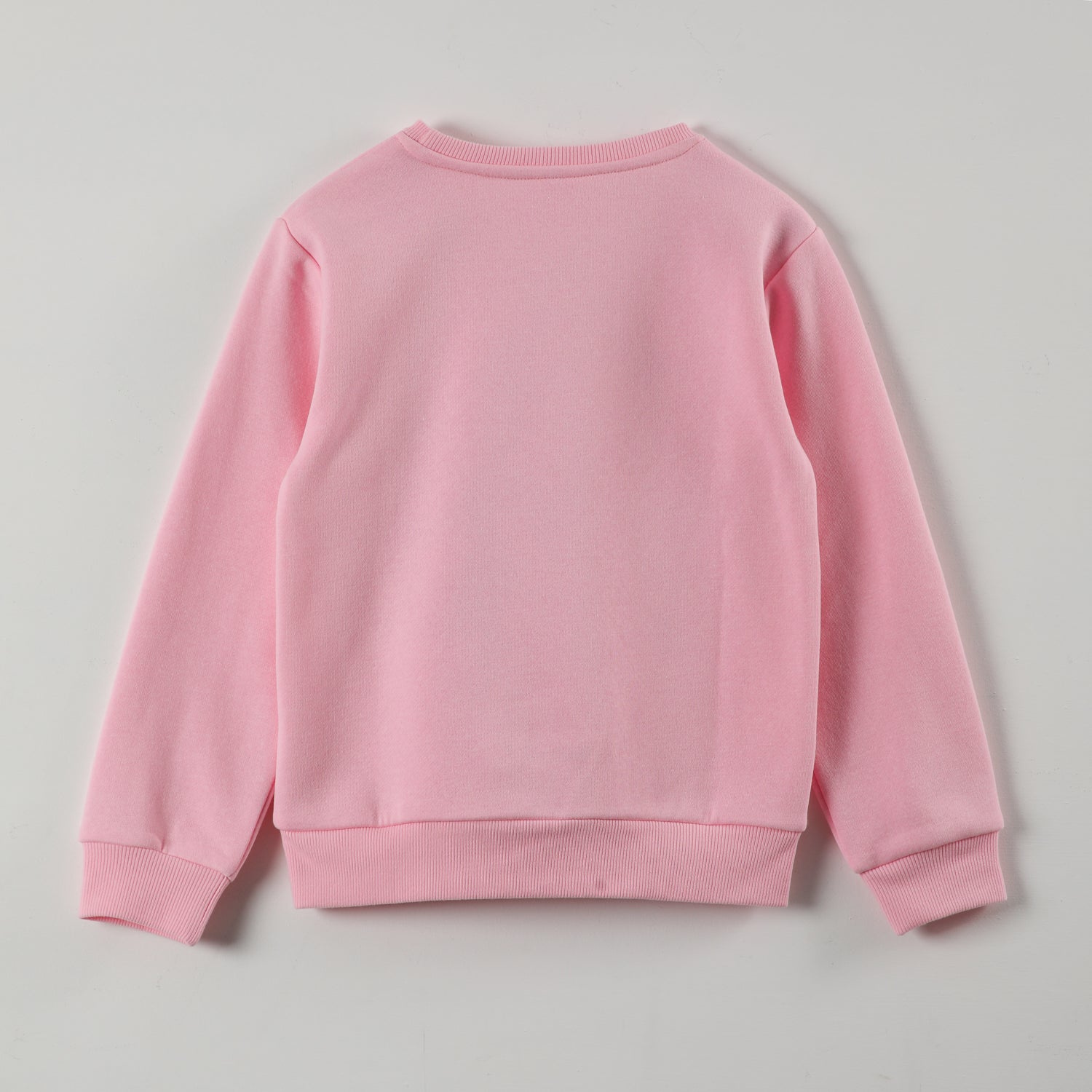 Poleron Niña Diamonds Rosado Unicornio