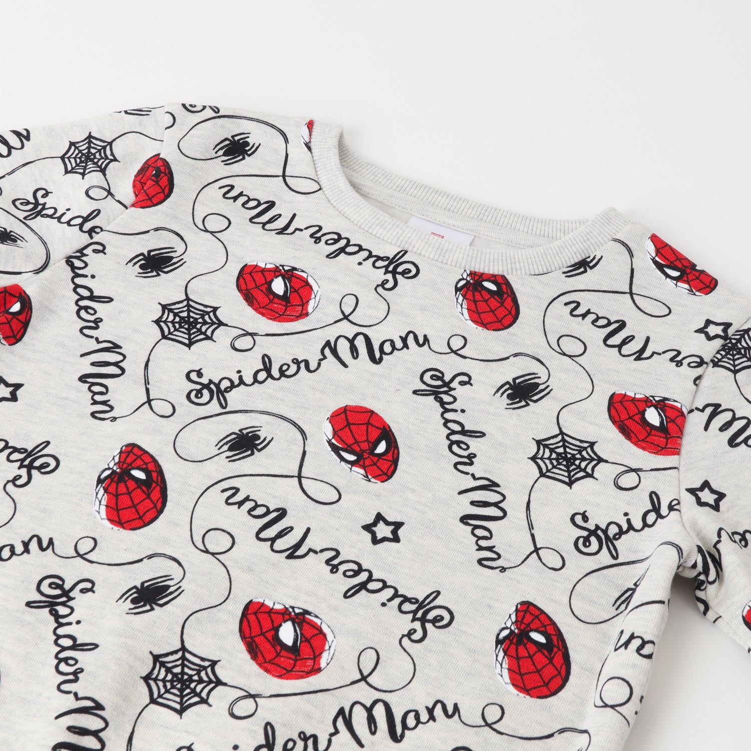 Poleron Cerrado Niño Spiderman Telaraña Gris Marvel