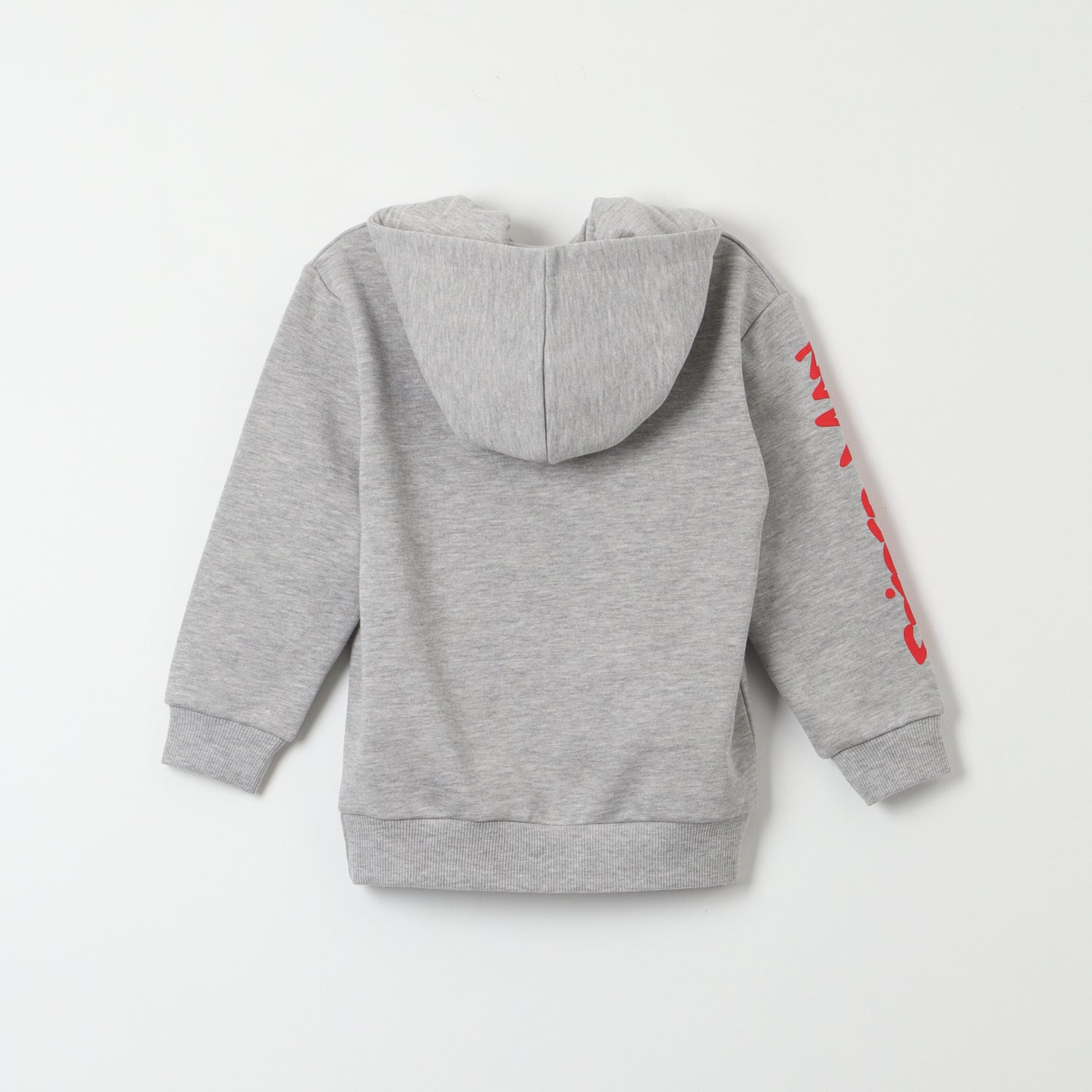 Poleron Cerrado Con Gorro Niño Spiderman Web Gris Marvel