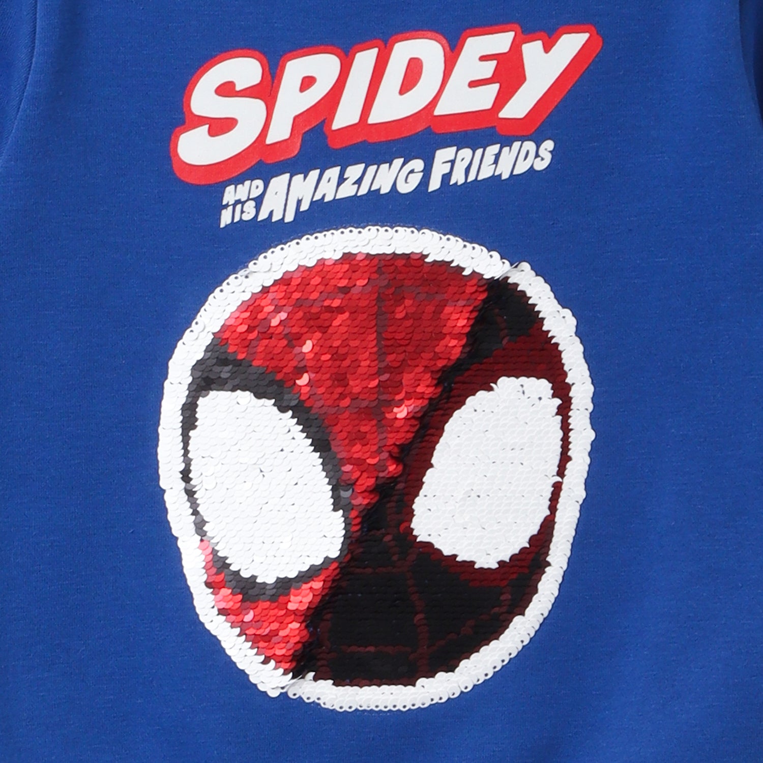 Poleron Cerrado Niño Spidey Lenticular Azul Marvel