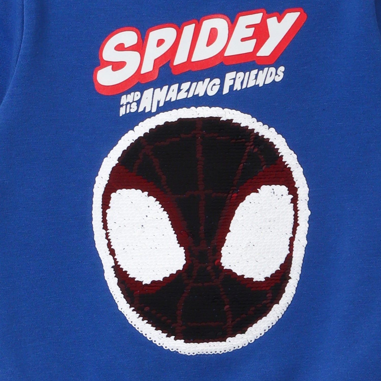 Poleron Cerrado Niño Spidey Lenticular Azul Marvel