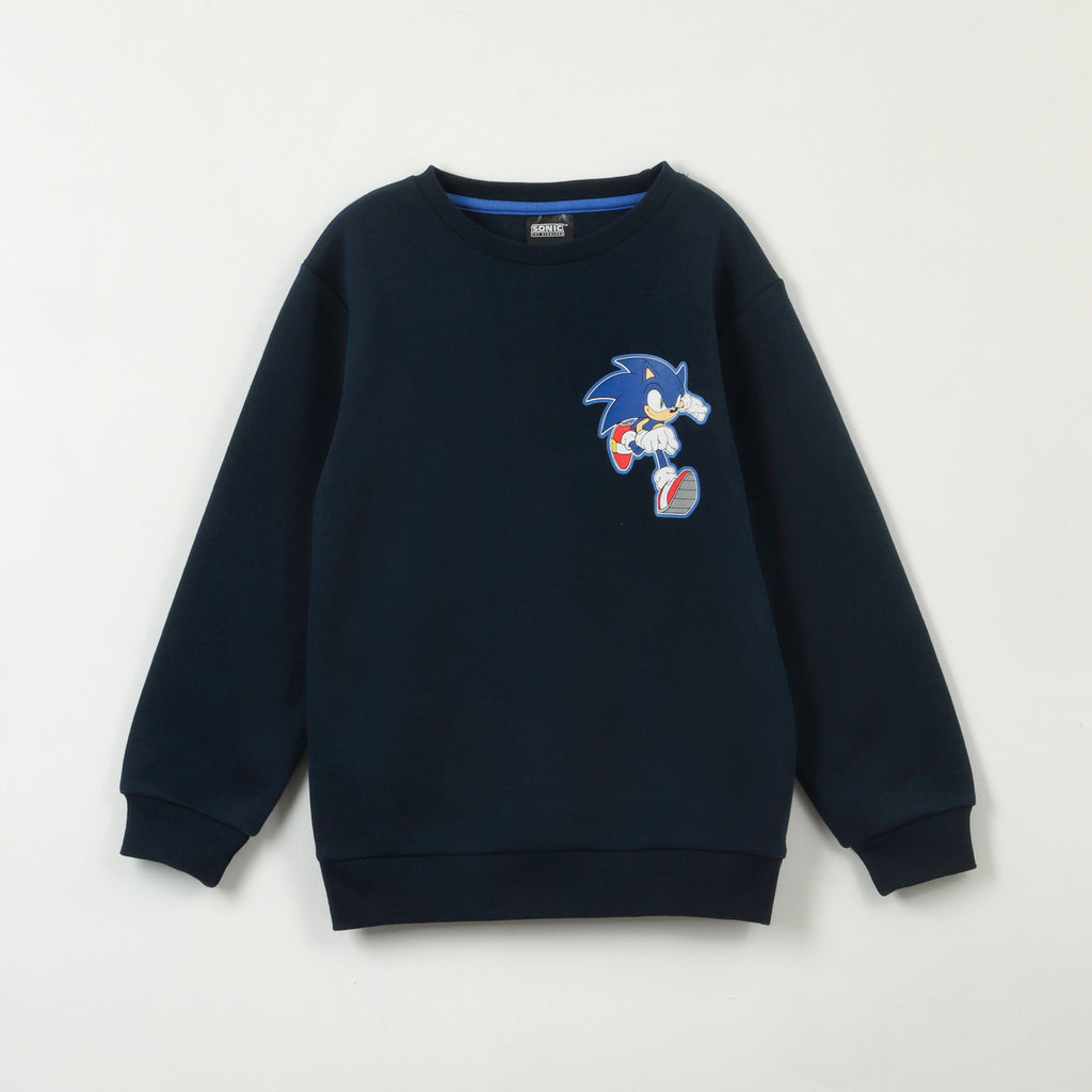 Poleron Cerrado Niño Gotta Azul Sonic