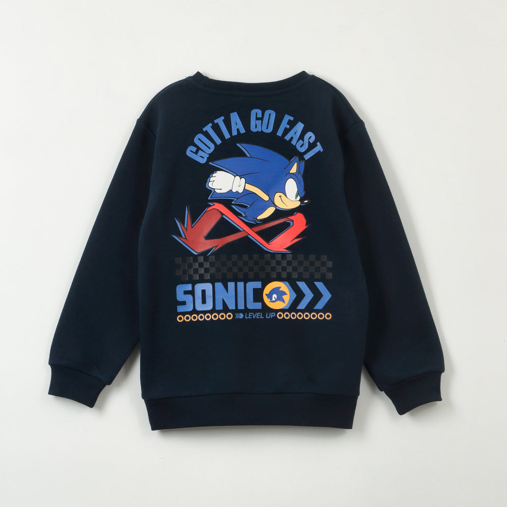 Poleron Cerrado Niño Gotta Azul Sonic