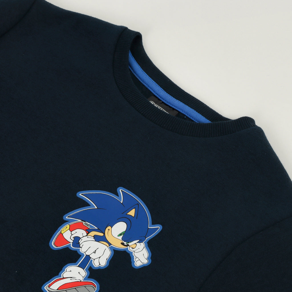 Poleron Cerrado Niño Gotta Azul Sonic