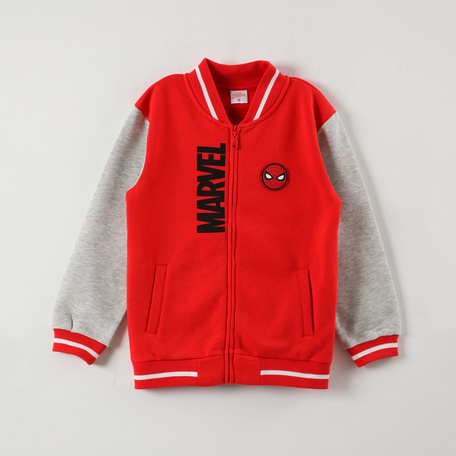 Poleron Niño Spiderman Head Logo Rojo Marvel