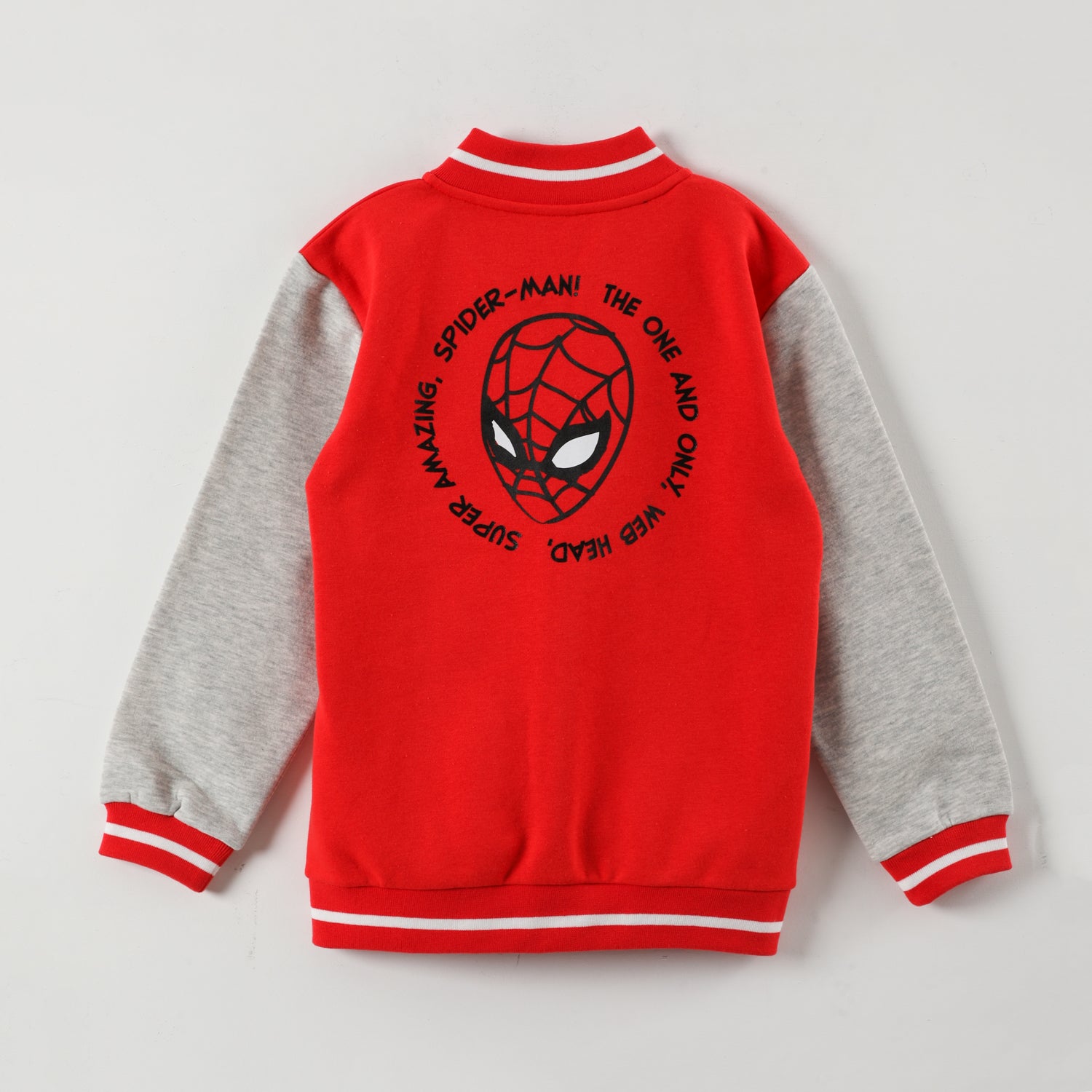 Poleron Niño Spiderman Head Logo Rojo Marvel