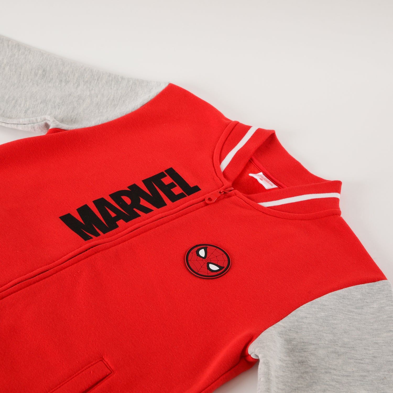 Poleron Niño Spiderman Head Logo Rojo Marvel