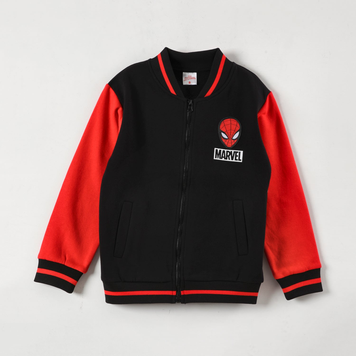 Poleron Niño Marvel Spider Back Negro Marvel