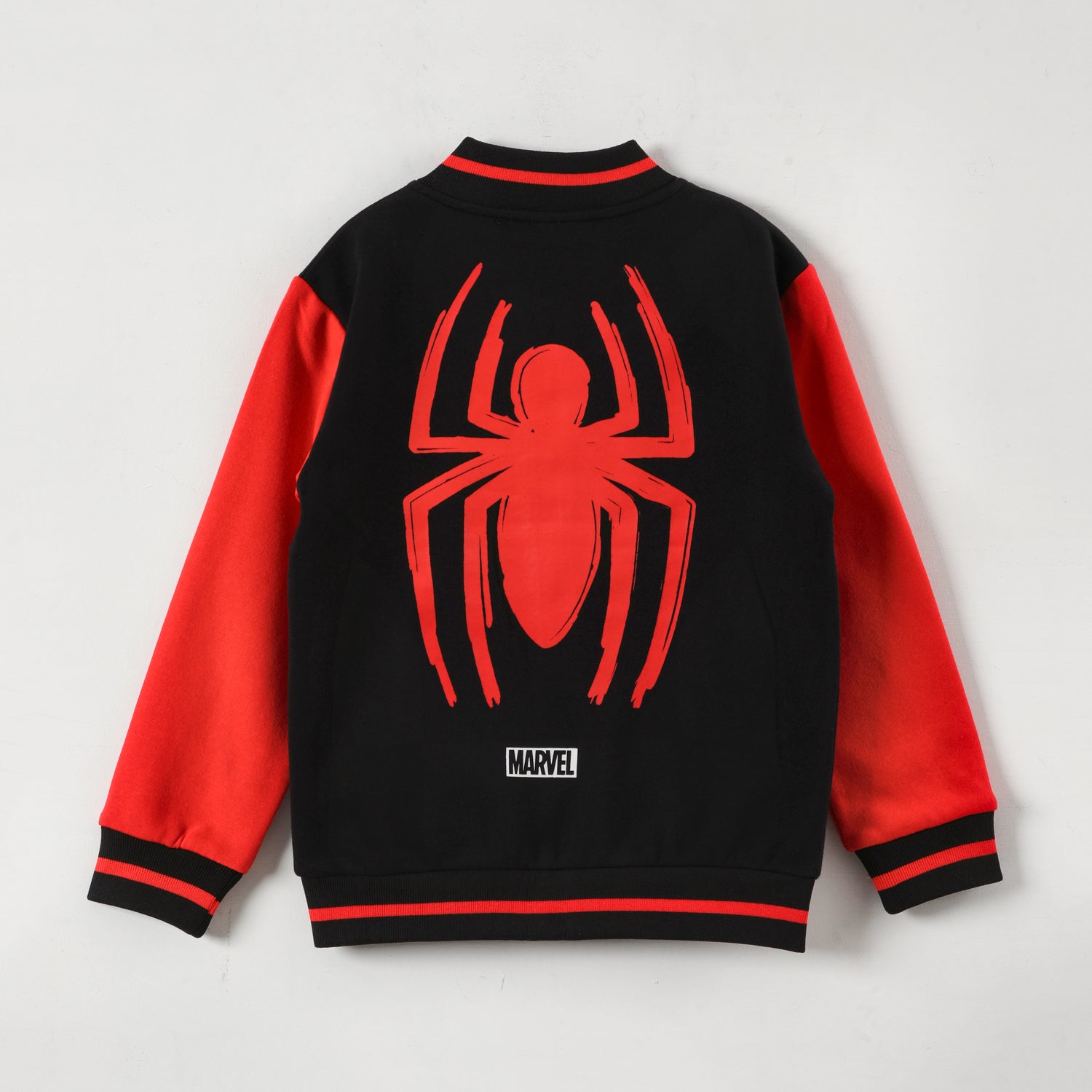 Poleron Niño Marvel Spider Back Negro Marvel