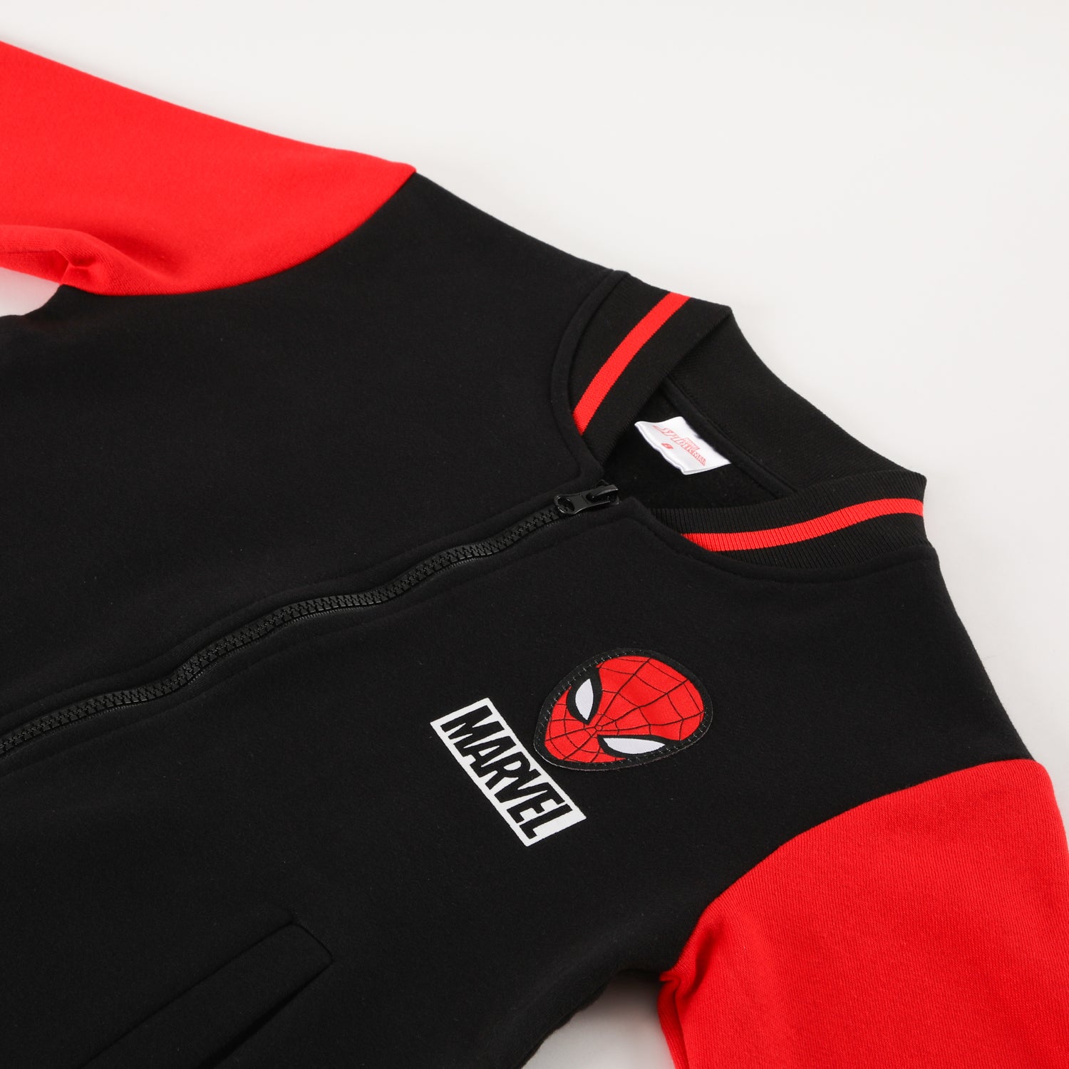 Poleron Niño Marvel Spider Back Negro Marvel