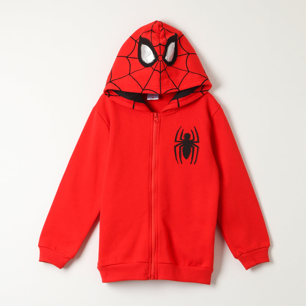Poleron Abierto Niño Spiderman Cubierto Rojo Marvel