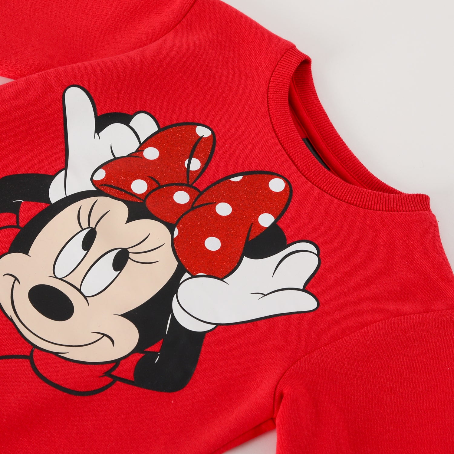 Poleron Niña Minnie Moño Rojo Disney