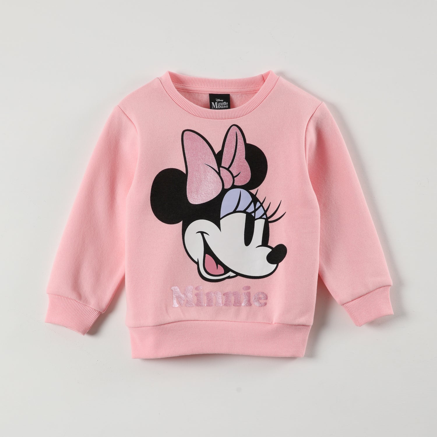 Poleron Cerrado Niña Minnie Classics Rosado Disney