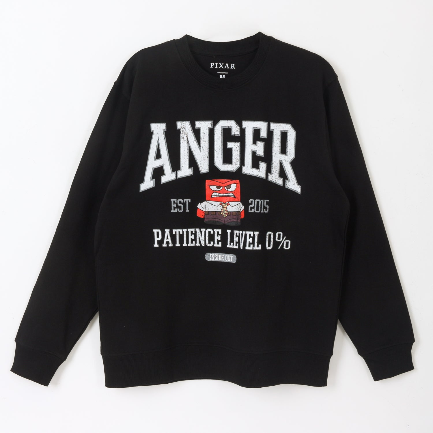 Polerón Cerrado Adulto Negro Ira Intensamente Pixar Disney