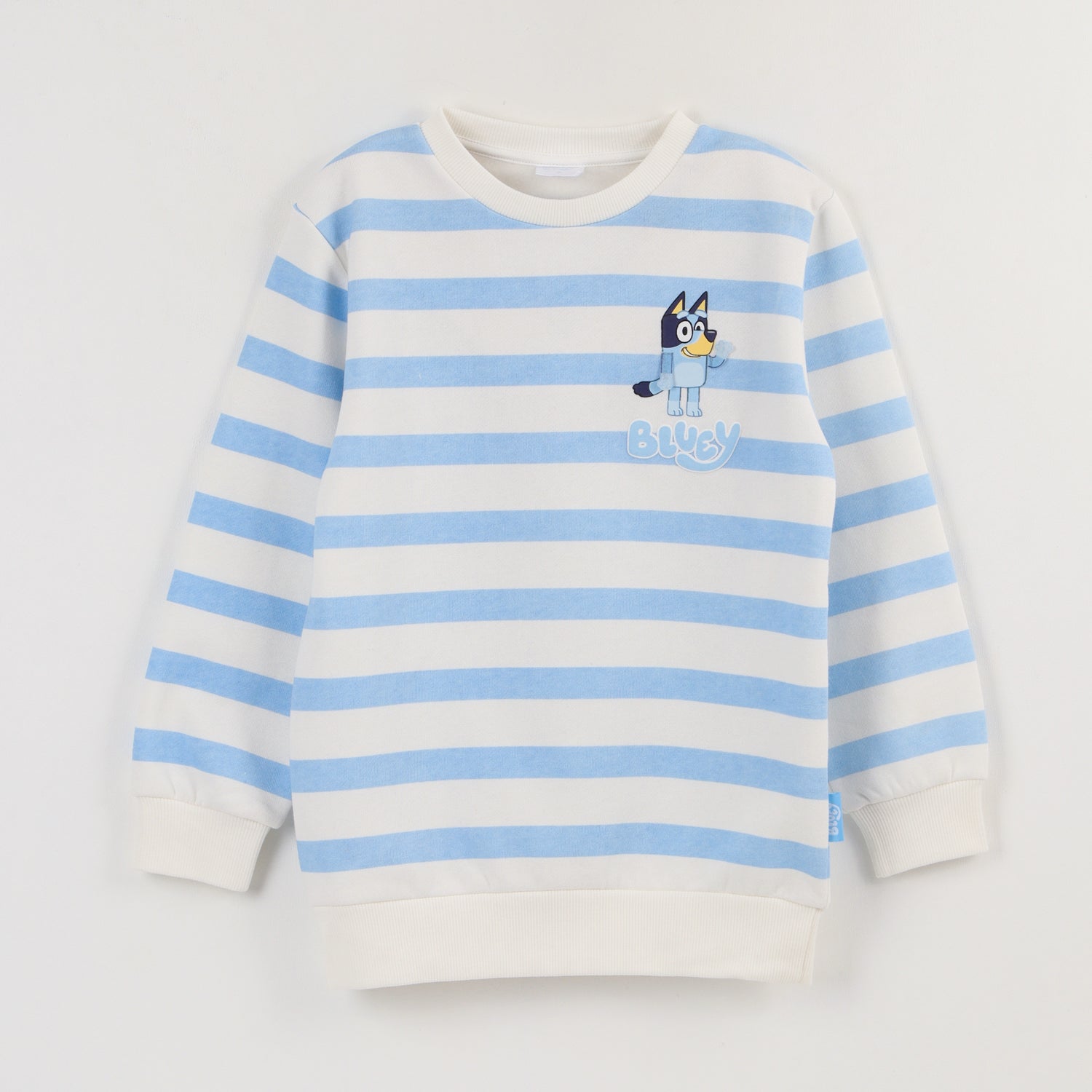 Poleron Cerrado Niño Rayas Blanco Bluey