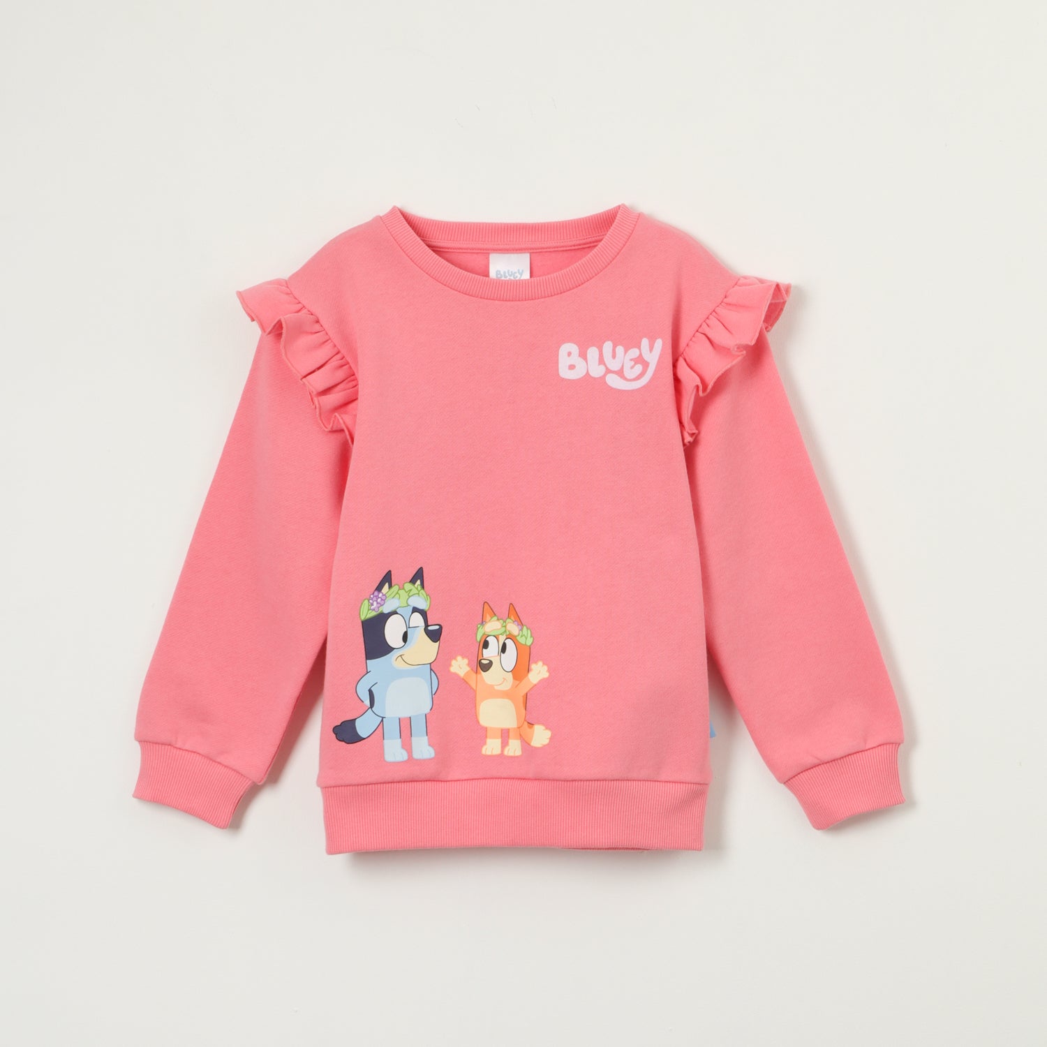 Poleron Cerrado Niña Vuelos Rosado Bluey