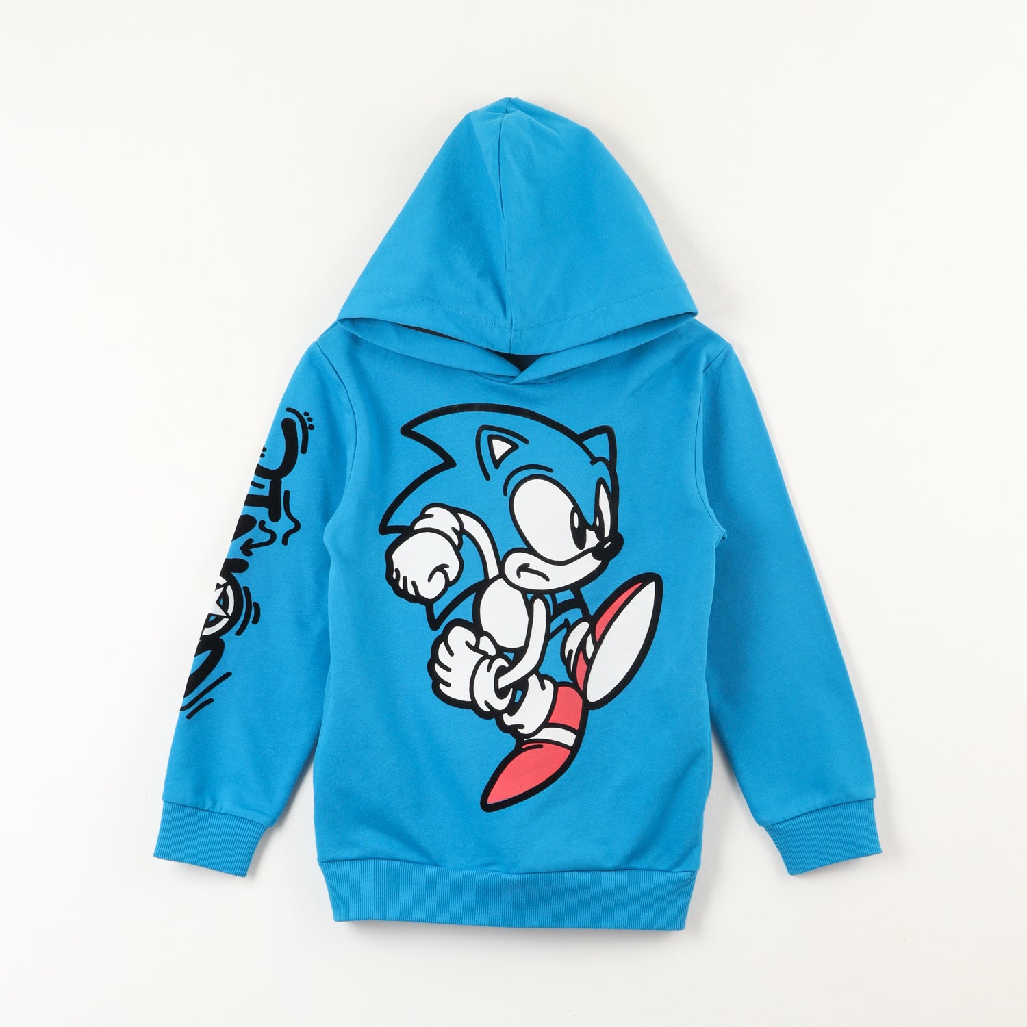 Poleron Cerrado Con Gorro Niño Impulse Azul Sonic