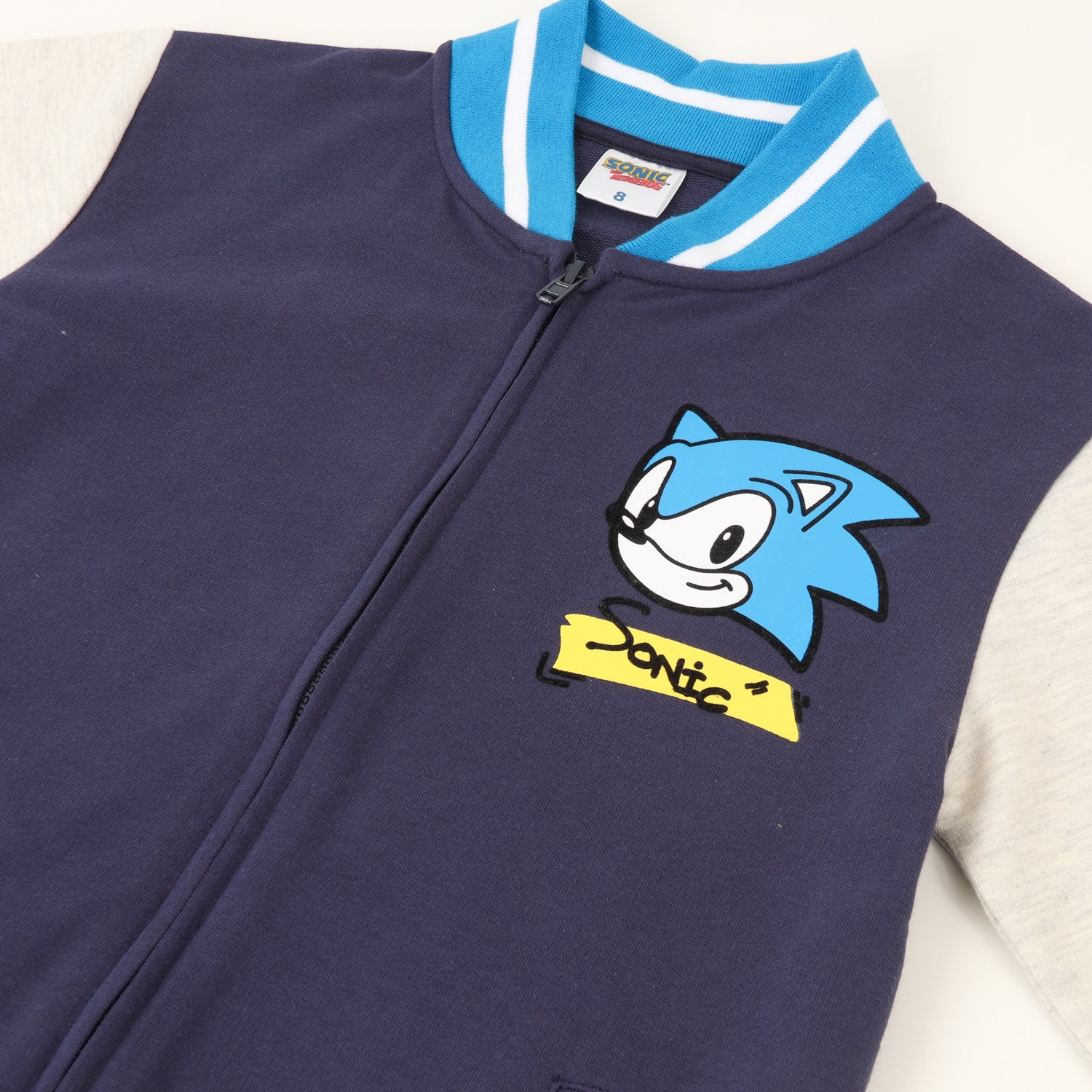 Poleron Abierto Niño Espalda Azul Sonic