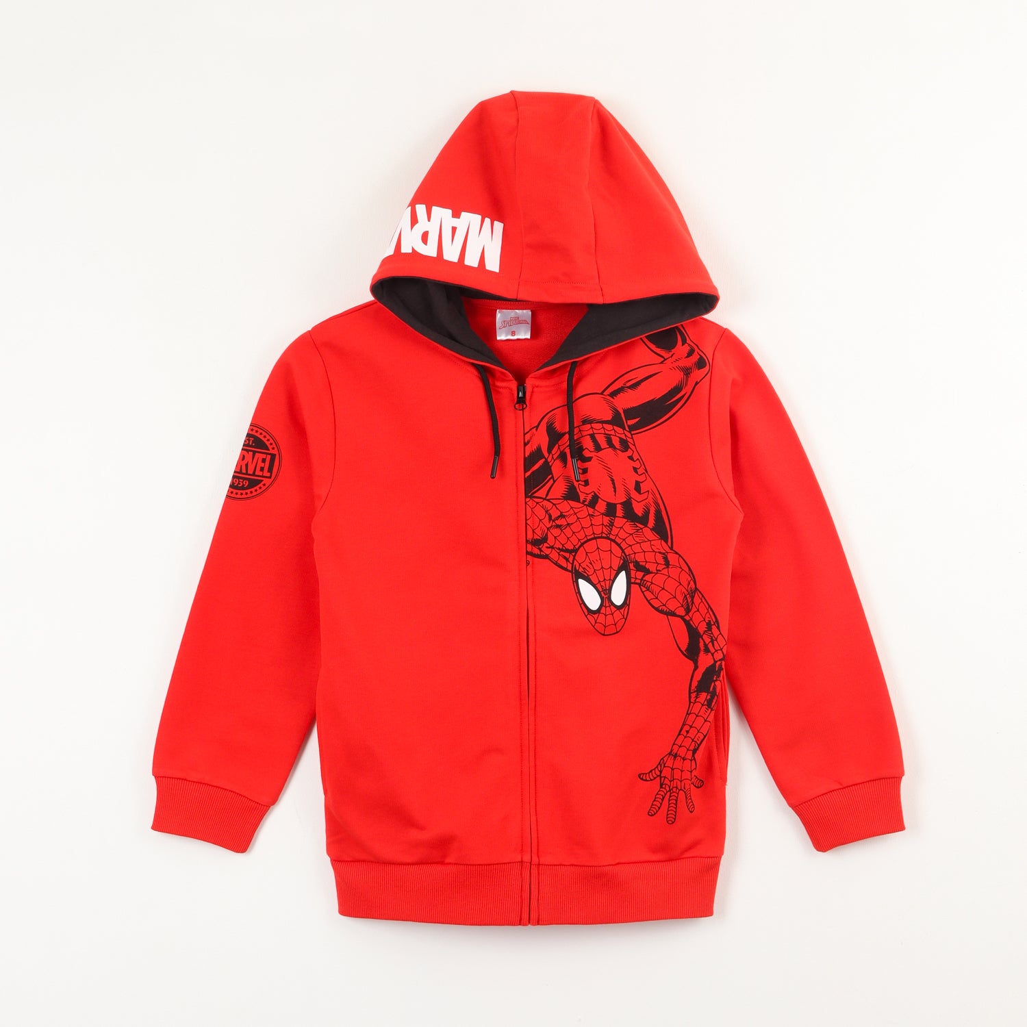 Poleron Abierto Niño Spiderman Shoulder Rojo Marvel