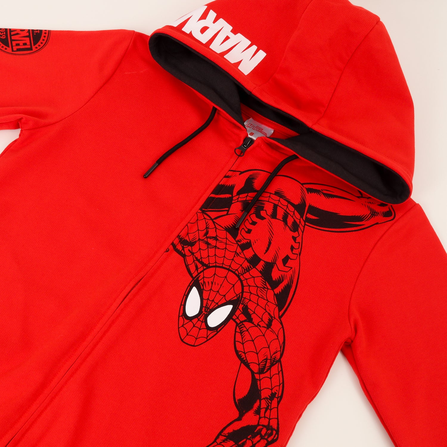 Poleron Abierto Niño Spiderman Shoulder Rojo Marvel