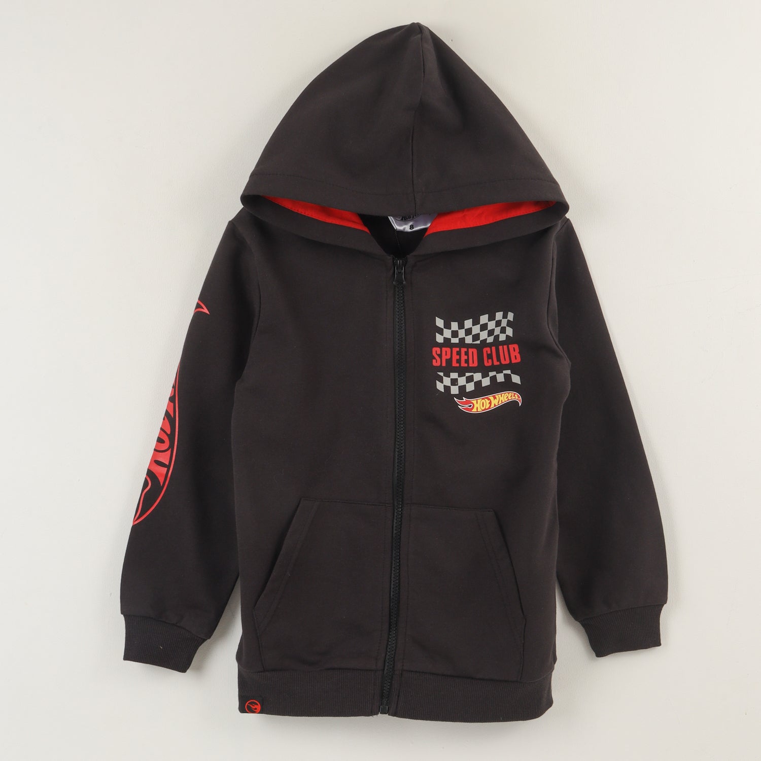 Poleron Abierto Niño Speed Club Negro Hot Wheels