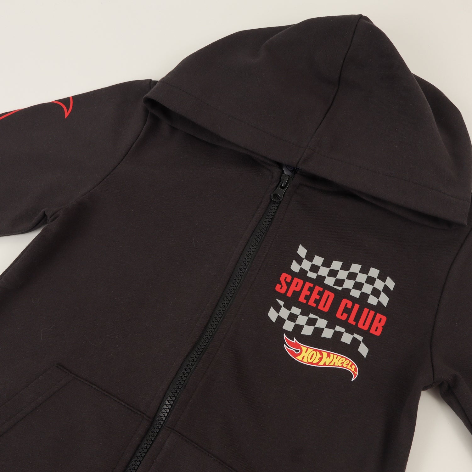 Poleron Abierto Niño Speed Club Negro Hot Wheels