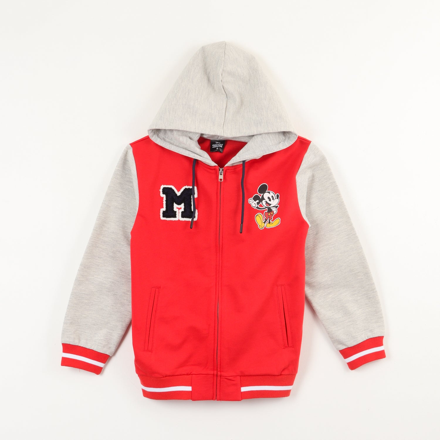 Poleron Abierto Niño Mickey Espalda Rojo Disney
