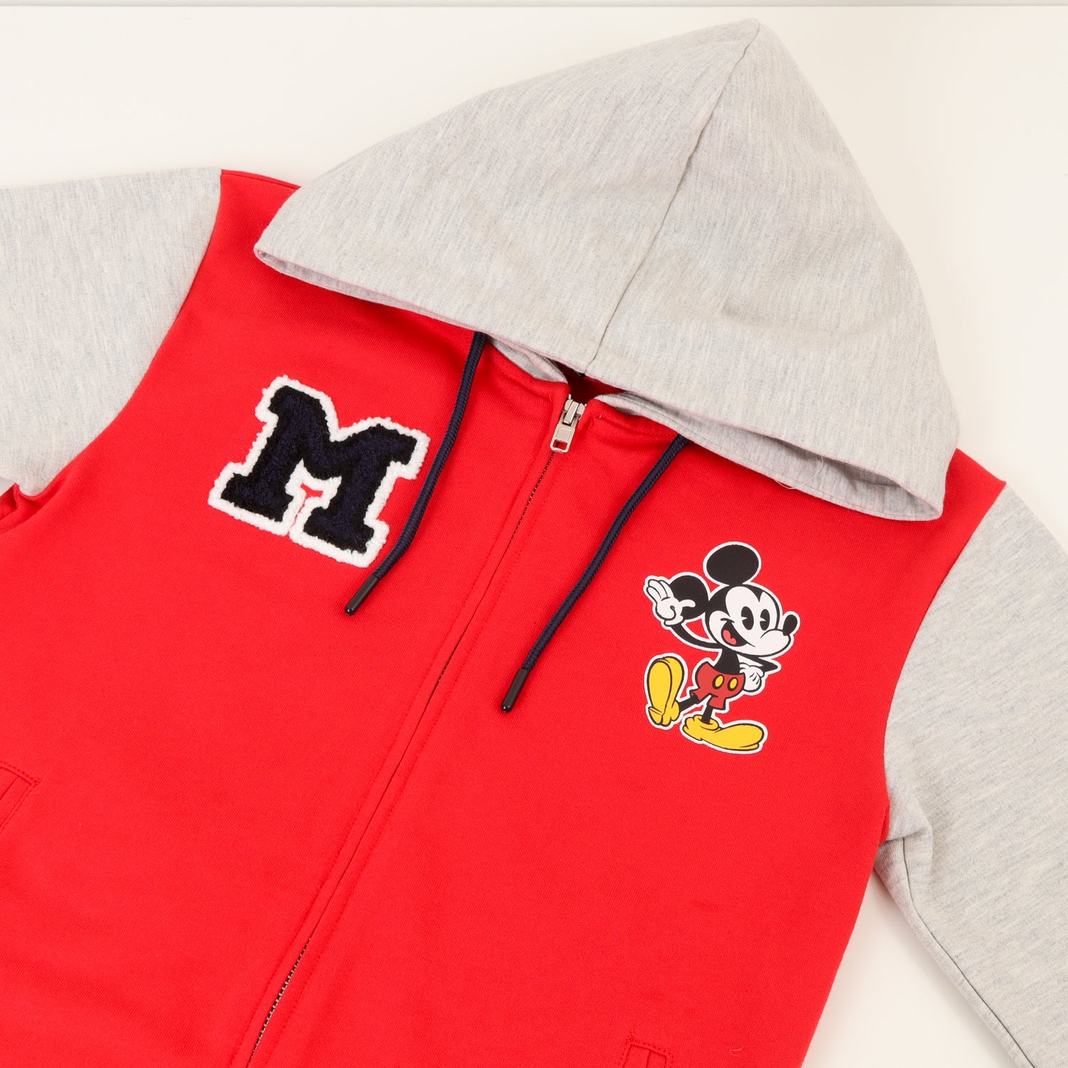 Poleron Abierto Niño Mickey Espalda Rojo Disney