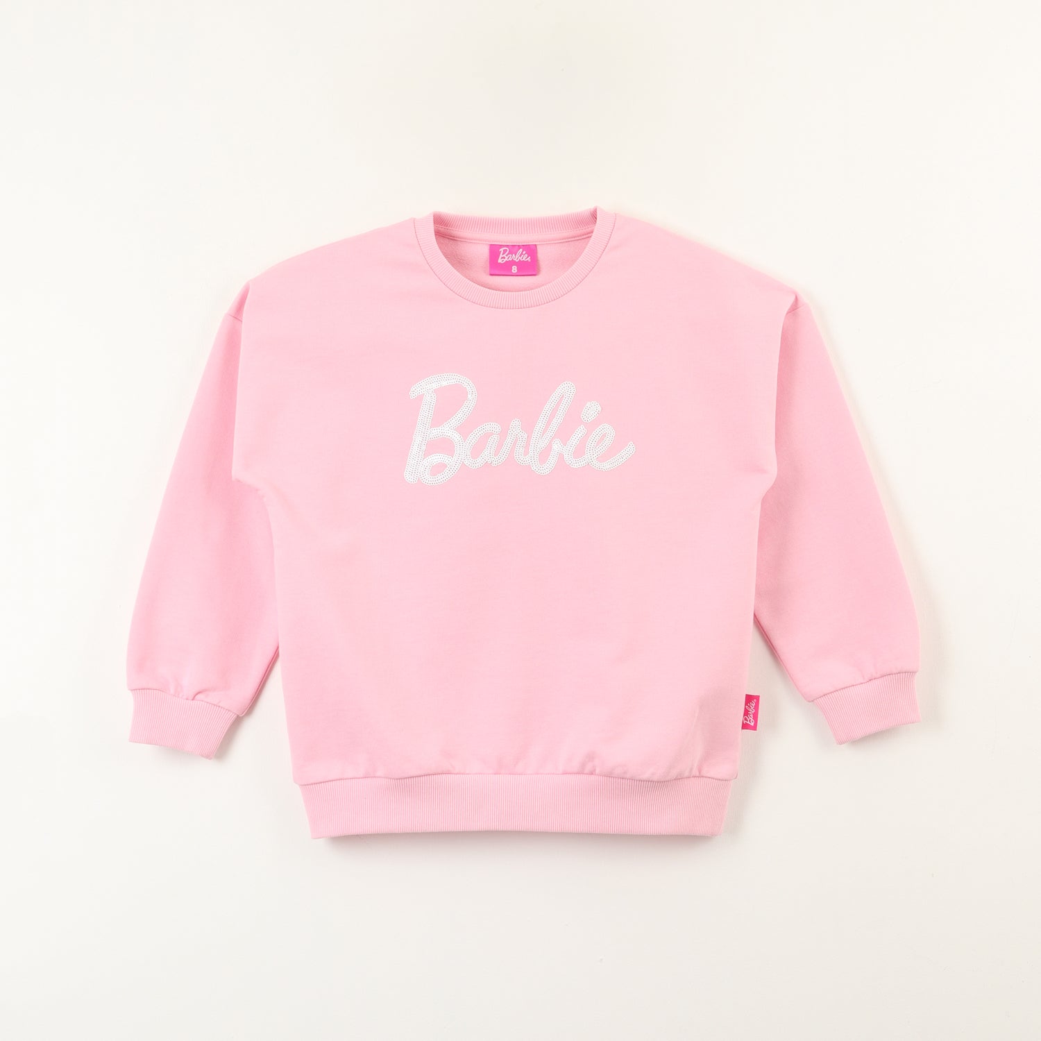 Poleron Cerrado Niña Big Logo Rosado Barbie