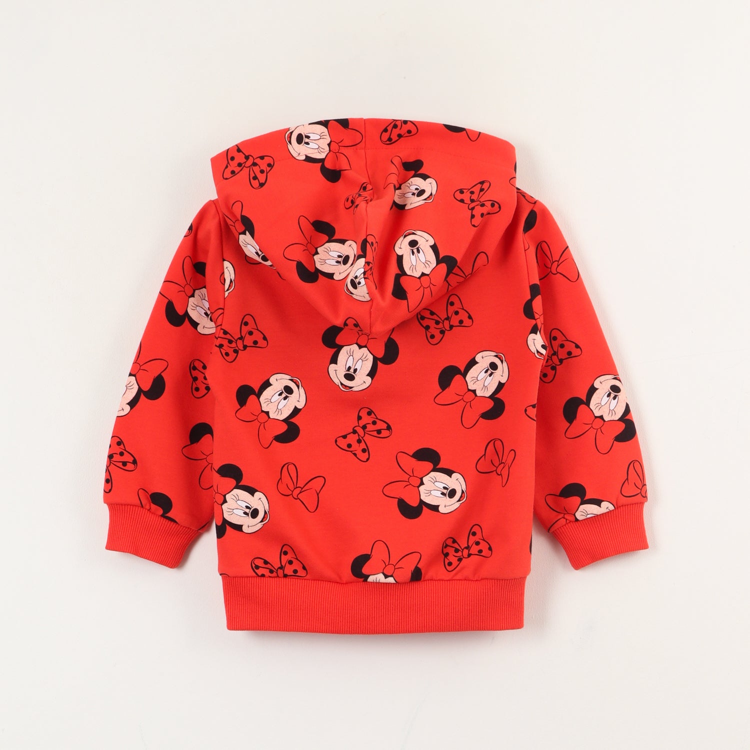 Poleron Abierto Niña Minnie Rostros Rojo Disney