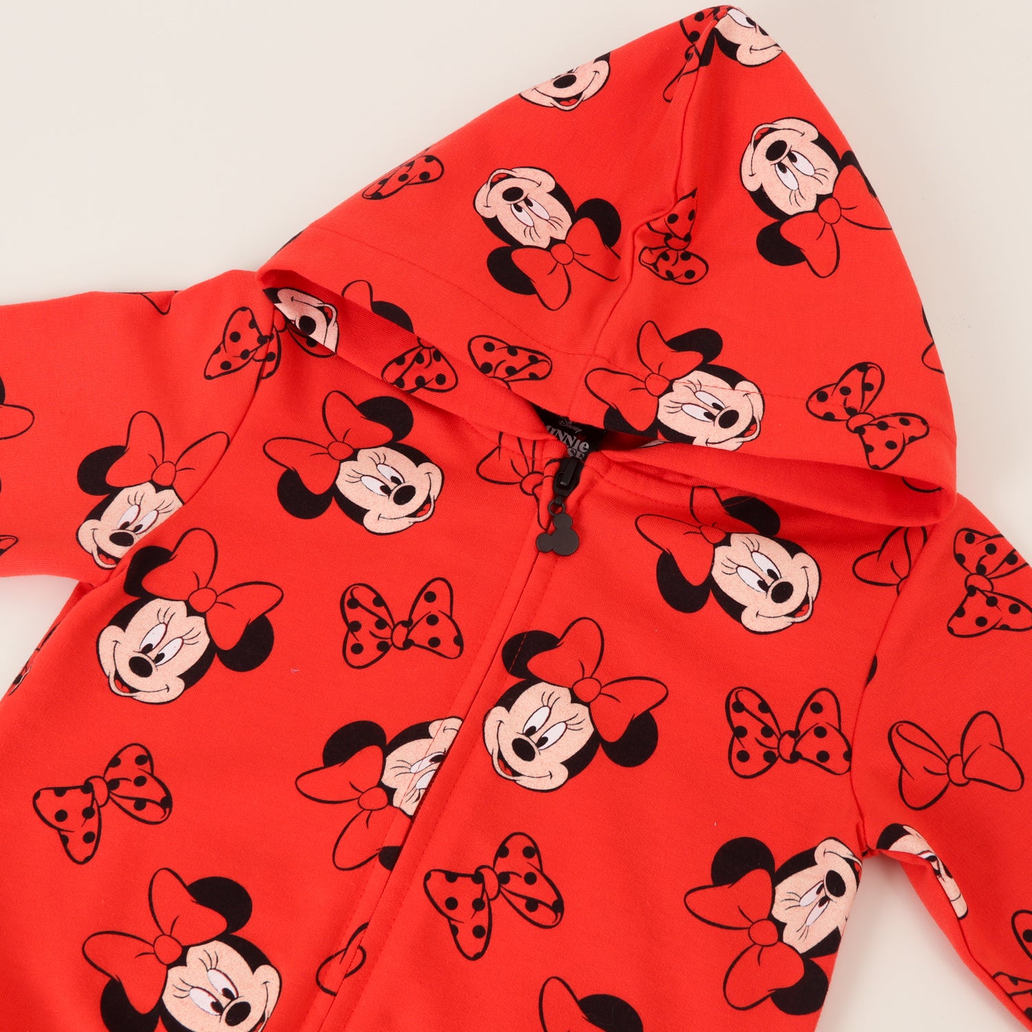 Poleron Abierto Niña Minnie Rostros Rojo Disney