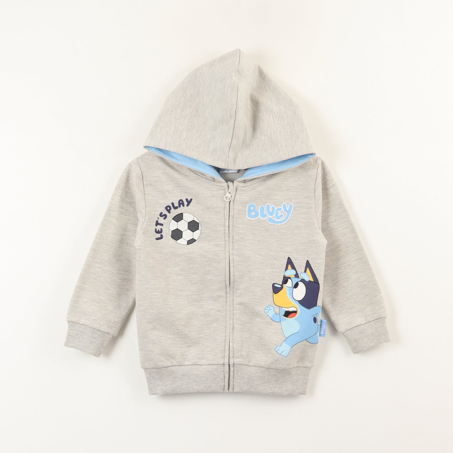 Poleron Abierto Niño Pelota Gris Bluey