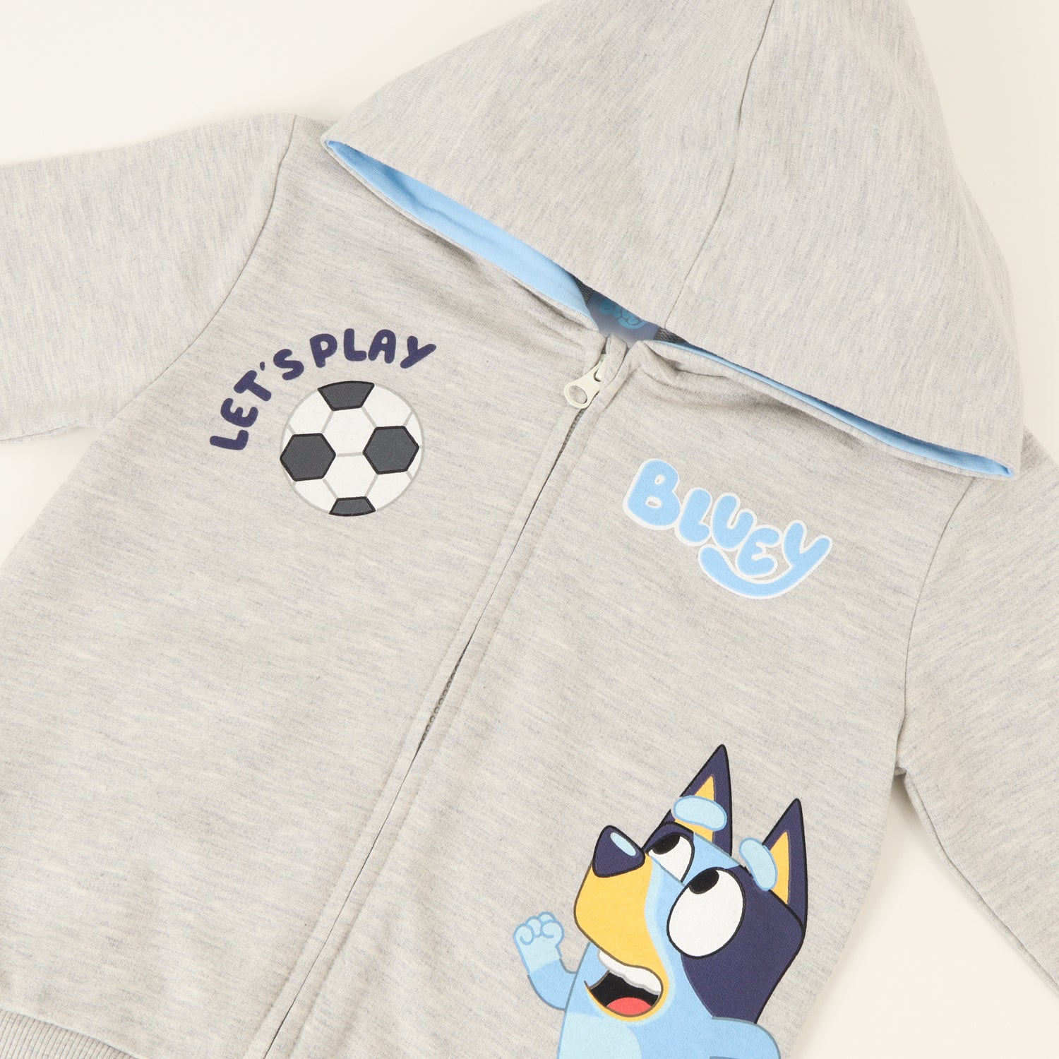 Poleron Abierto Niño Pelota Gris Bluey