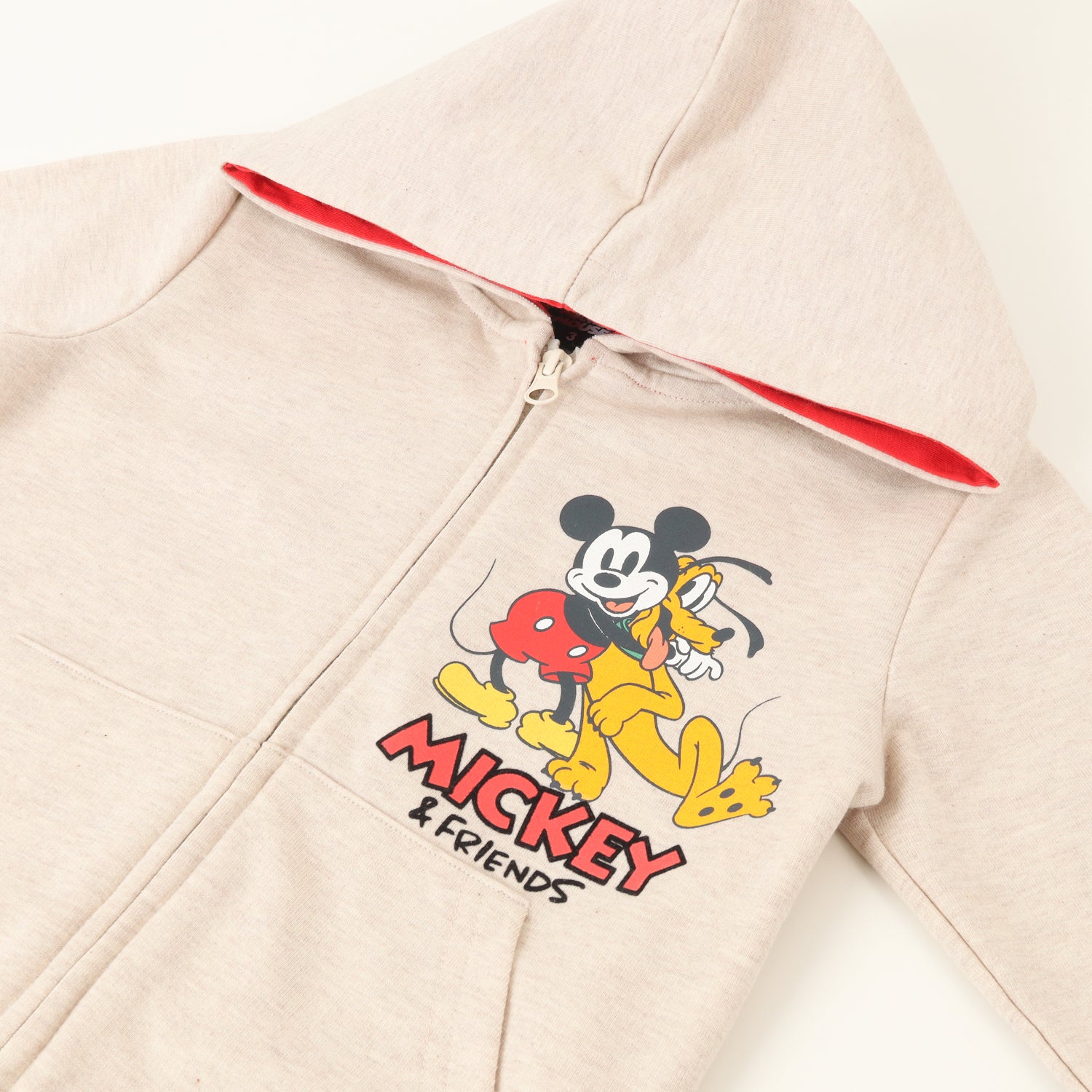 Poleron Abierto Niño Mickey Y Sus Amigos Gris Disney