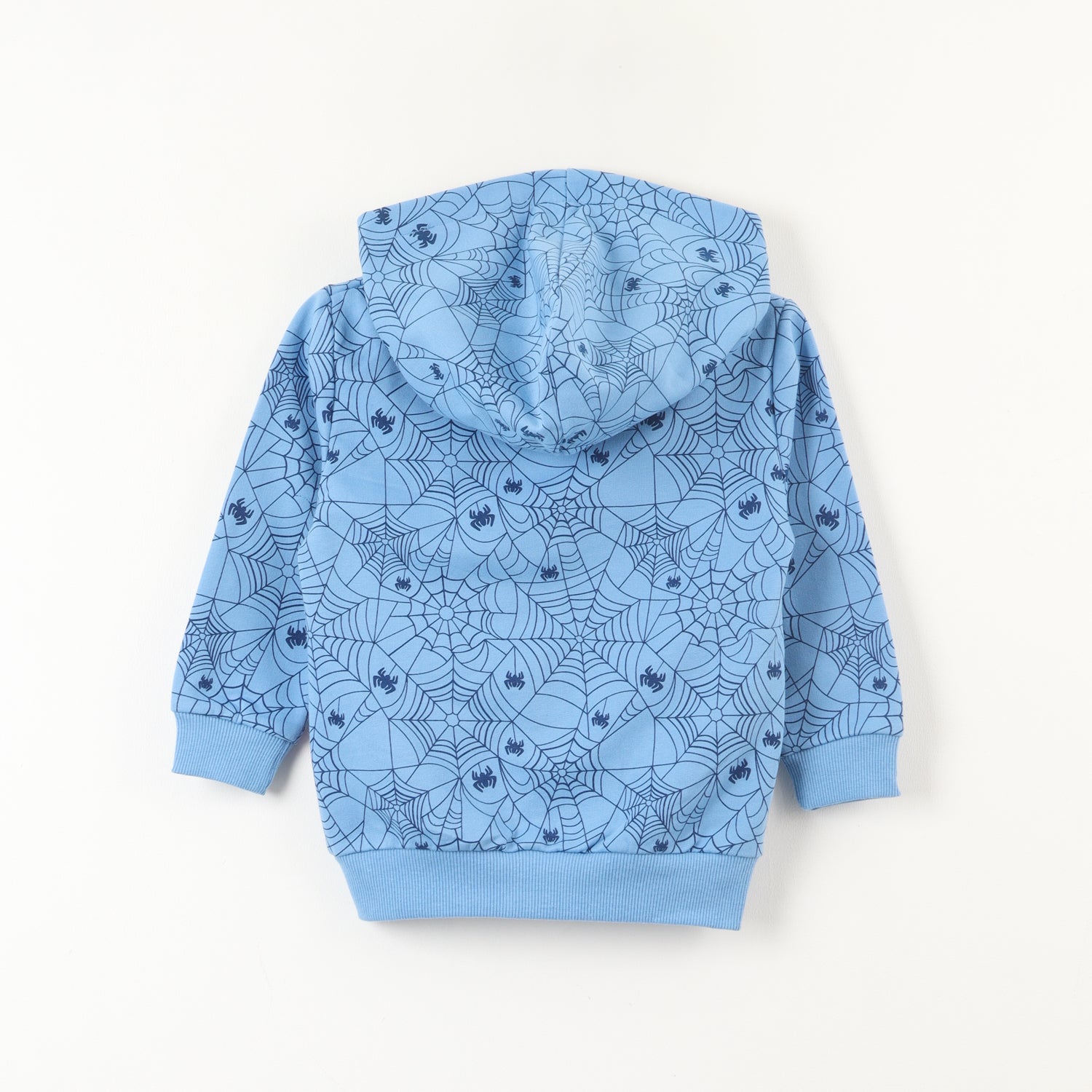 Poleron Abierto Niño Spidey Webs Azul Marvel