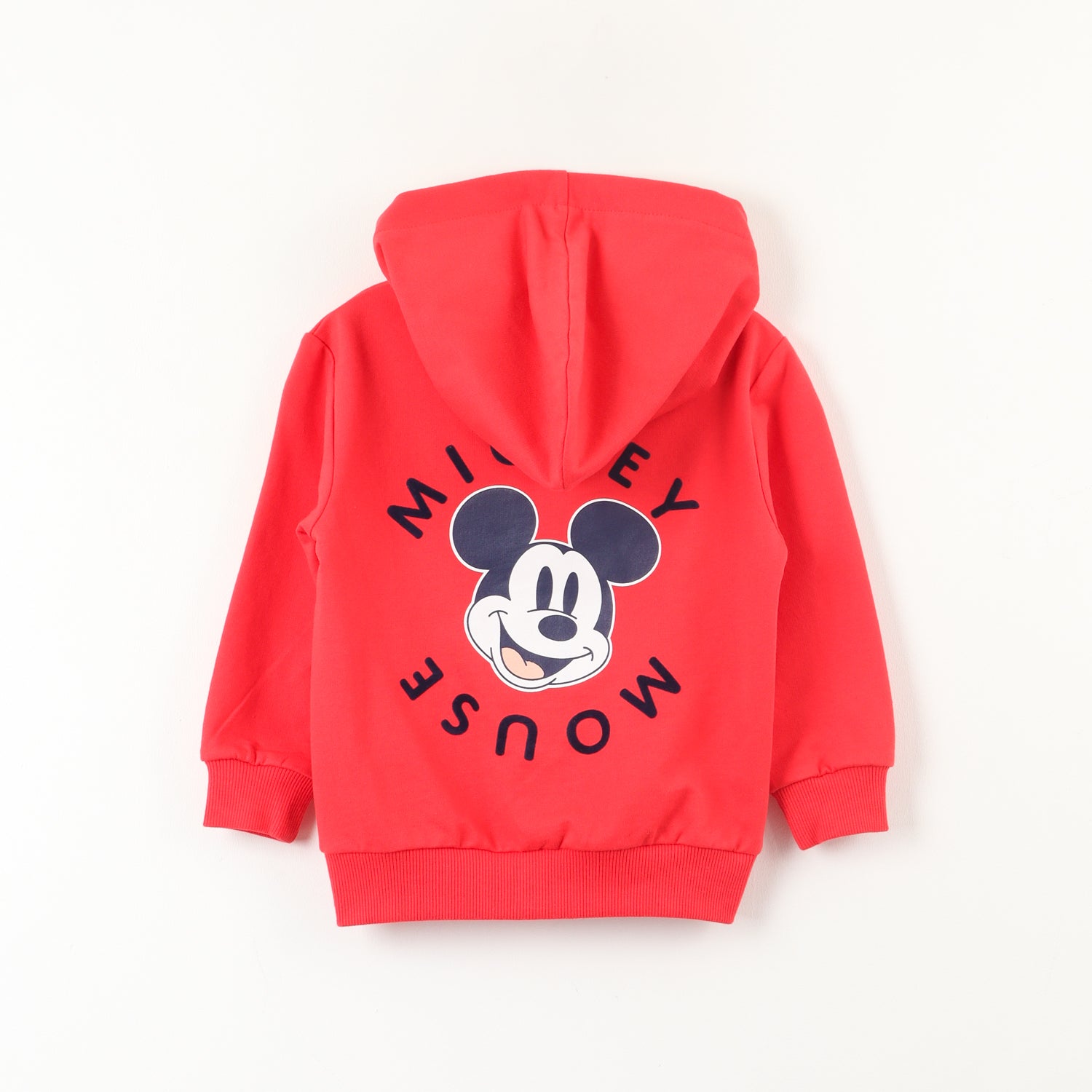 Poleron Abierto Niño Mickey Logo Espalda Rojo Disney
