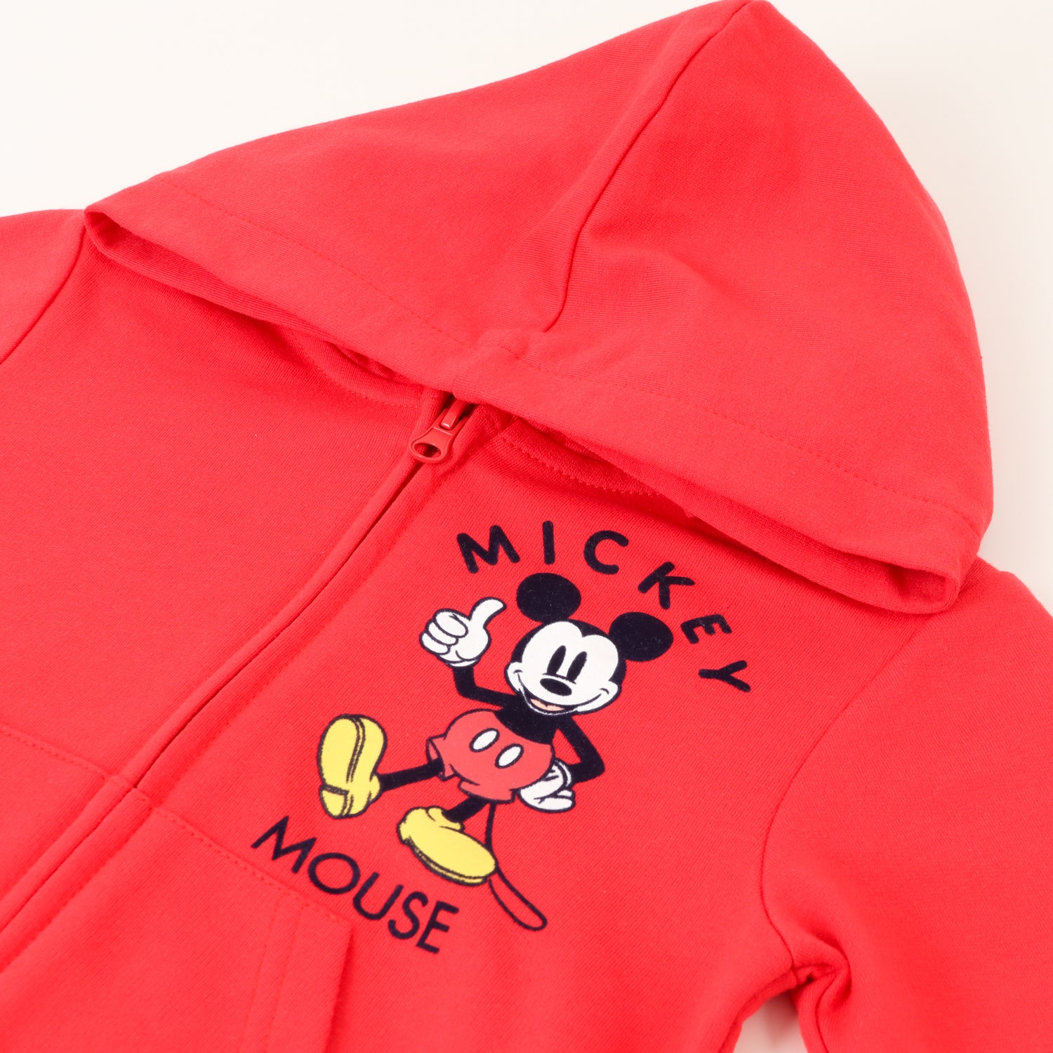 Poleron Abierto Niño Mickey Logo Espalda Rojo Disney