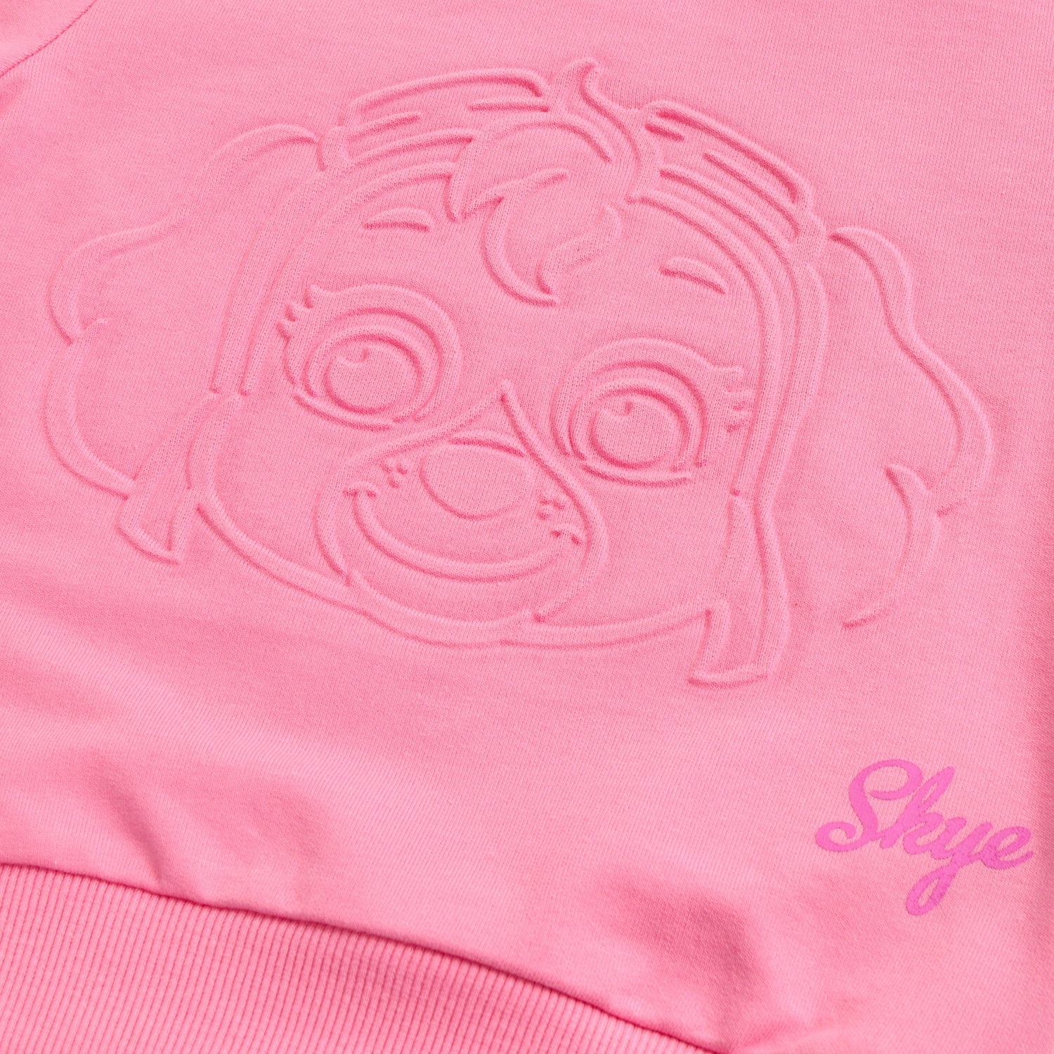 Poleron Cerrado Niña Skye Relieve Emboss Rosado Paw Patrol