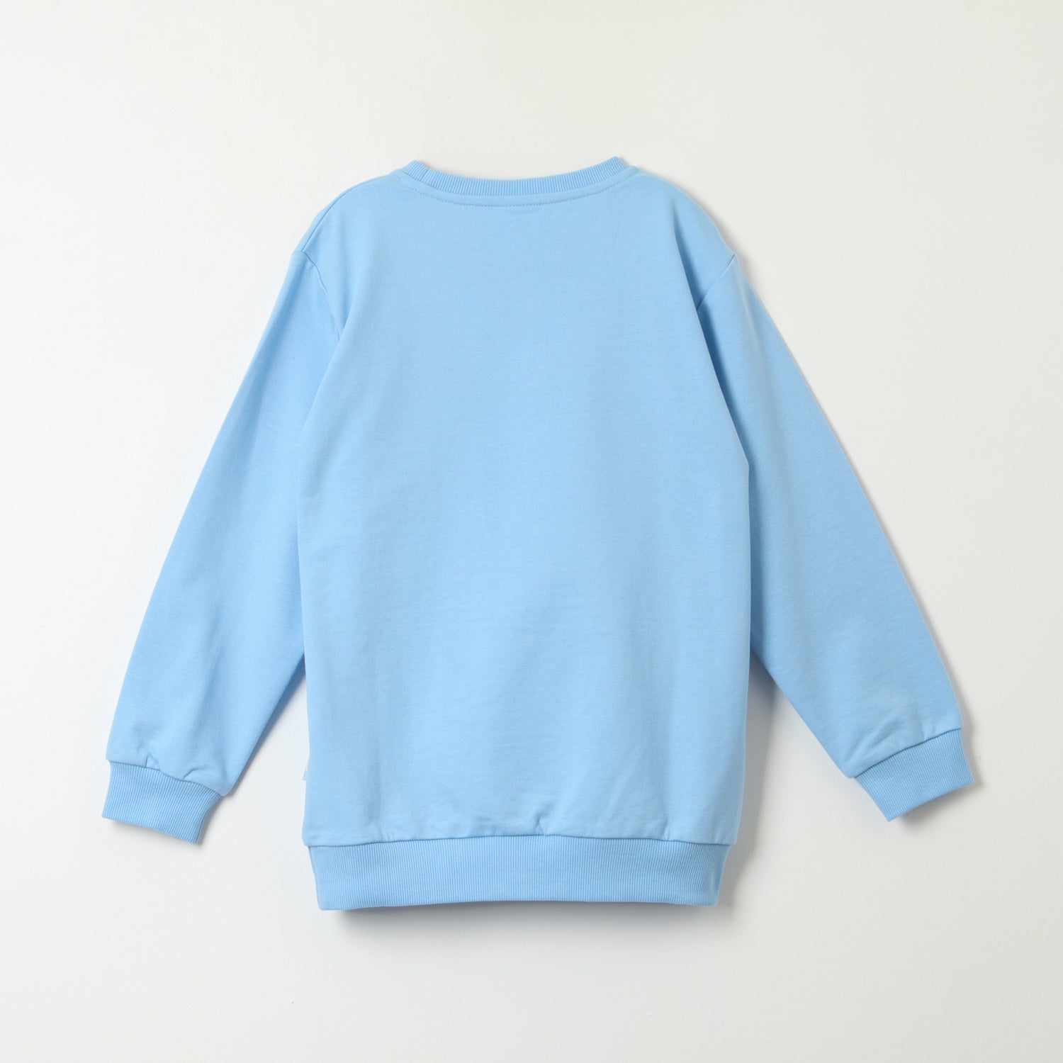 Poleron Cerrado Niño Relieve Emboss Celeste Bluey