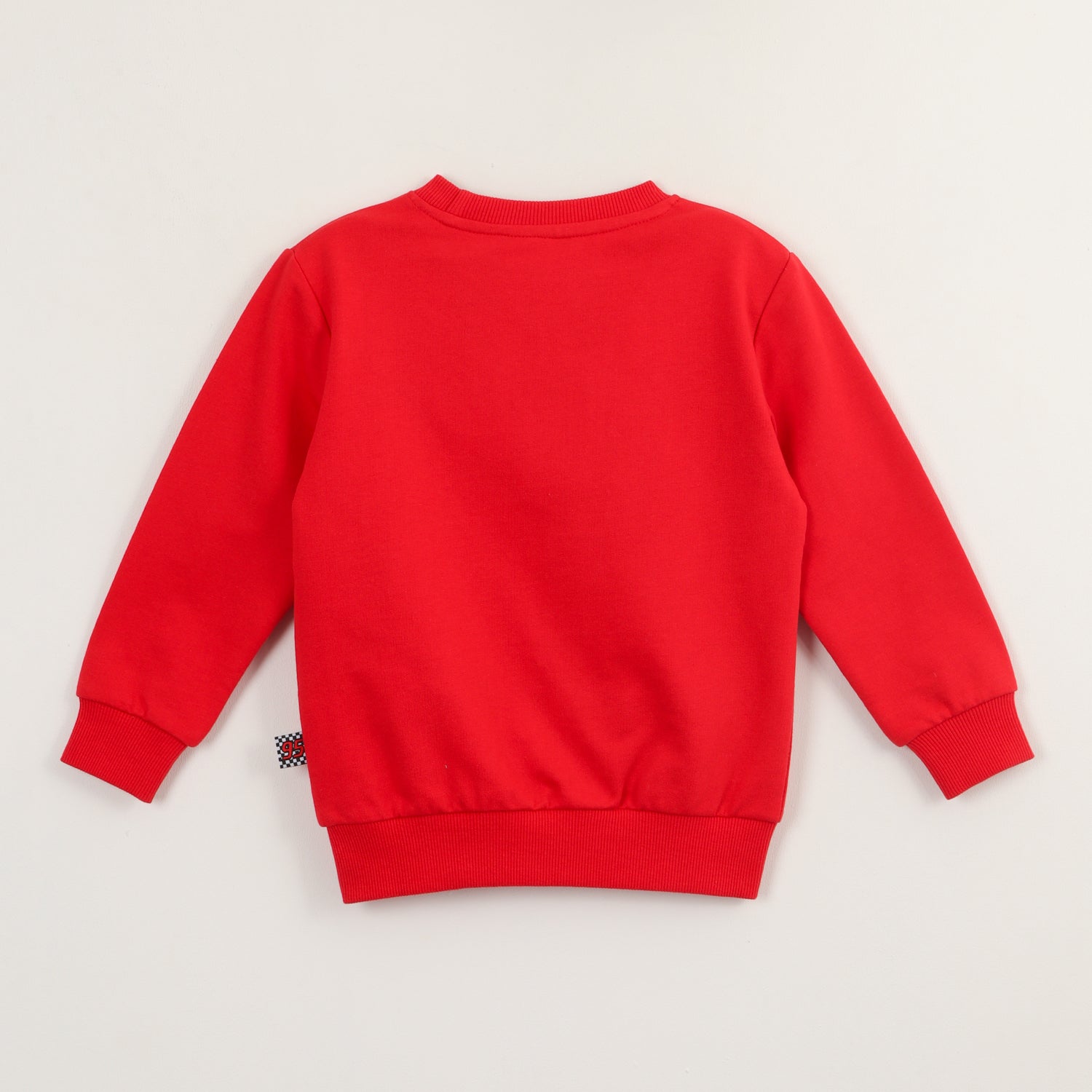 Poleron Cerrado Niño Cars Relieve Emboss Rojo Disney