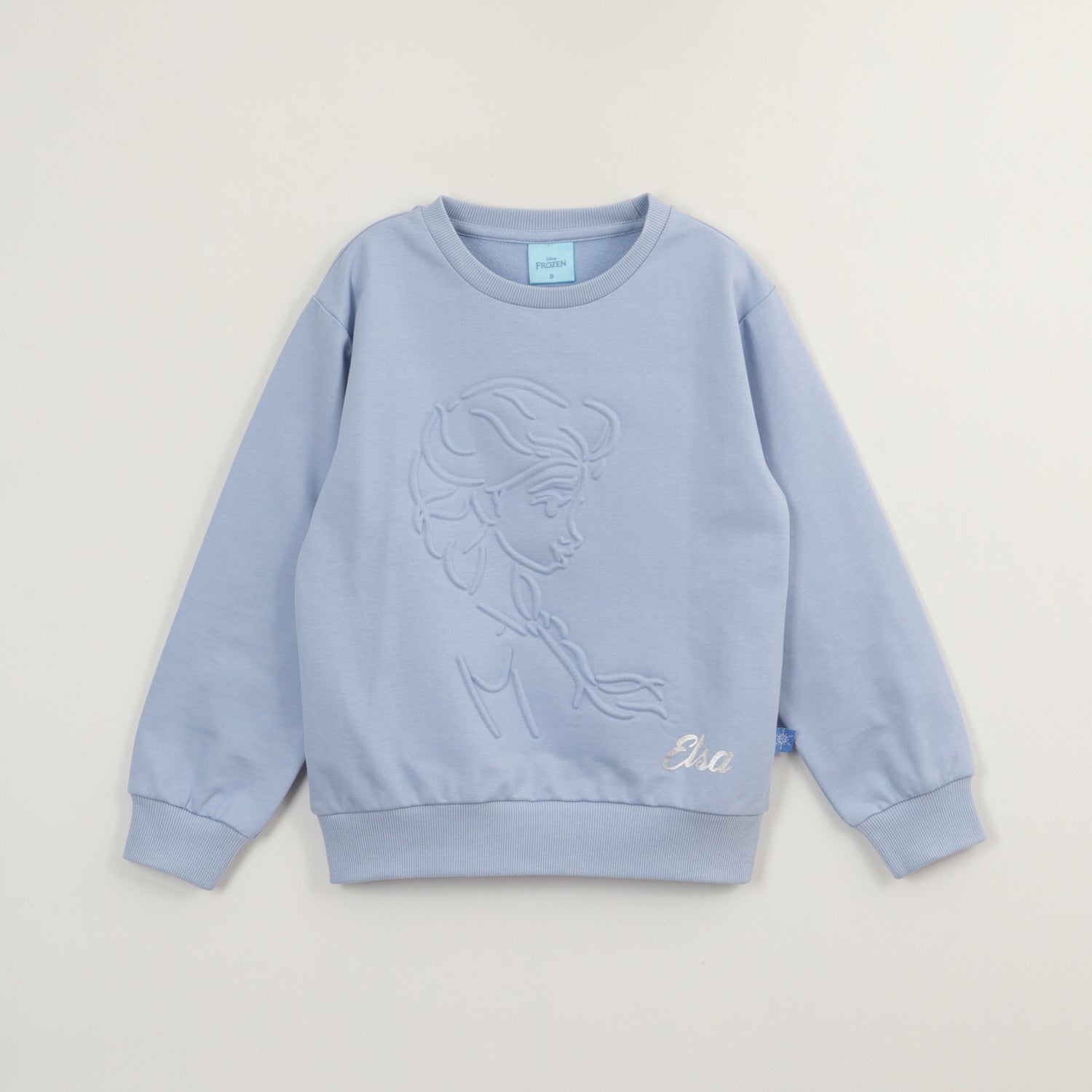 Poleron Cerrado Niña Frozen Elsa Relieve Morado Disney