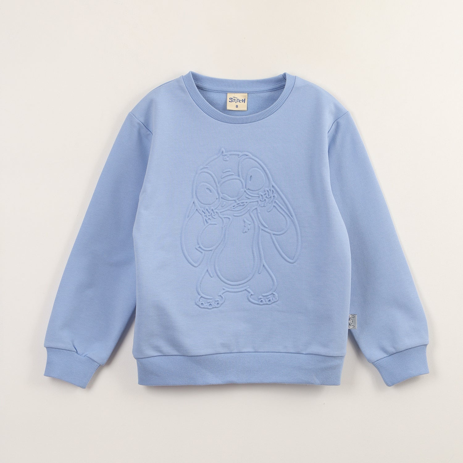 Poleron Cerrado Niña Lilo & Stitch Relieve Morado Disney