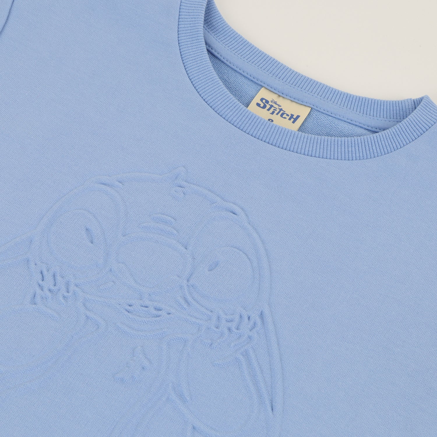 Poleron Cerrado Niña Lilo & Stitch Relieve Morado Disney